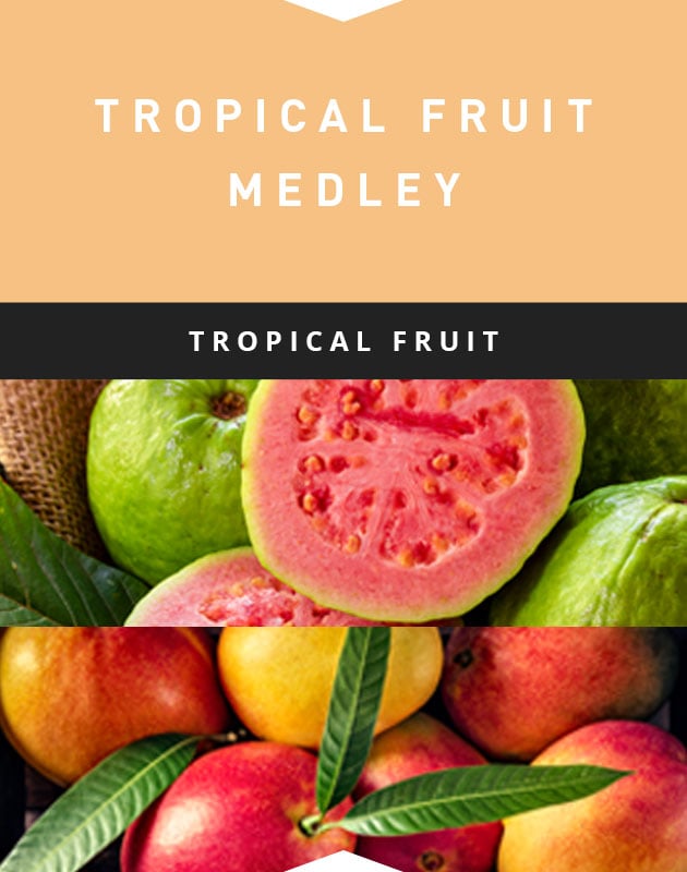 Collage for Tropical Fruit Medley 3-wick 10oz Jar Candle