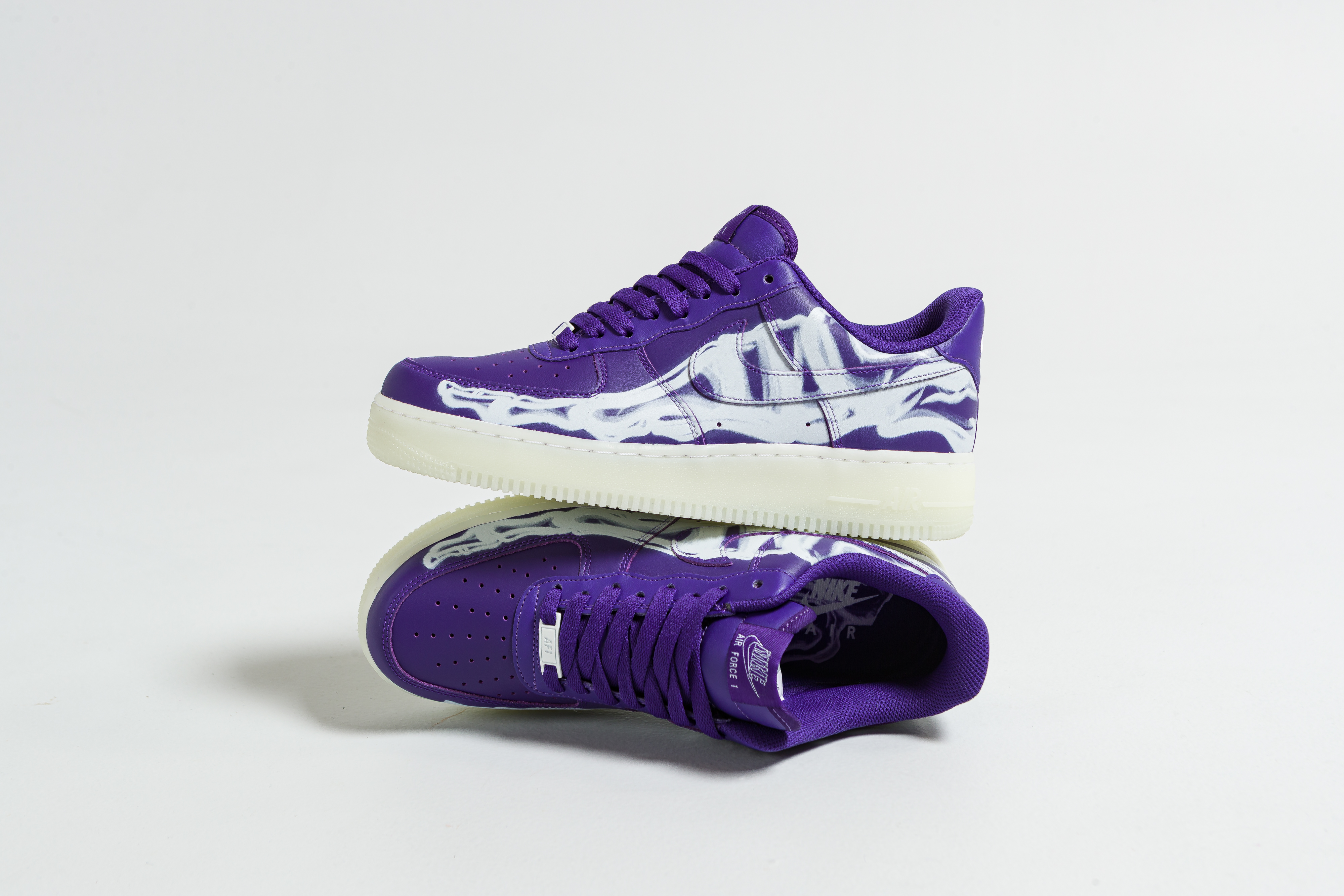 Nike - Air Force 1 '07 Skeleton QS - Court Purple/Court Purple-White - Up There
