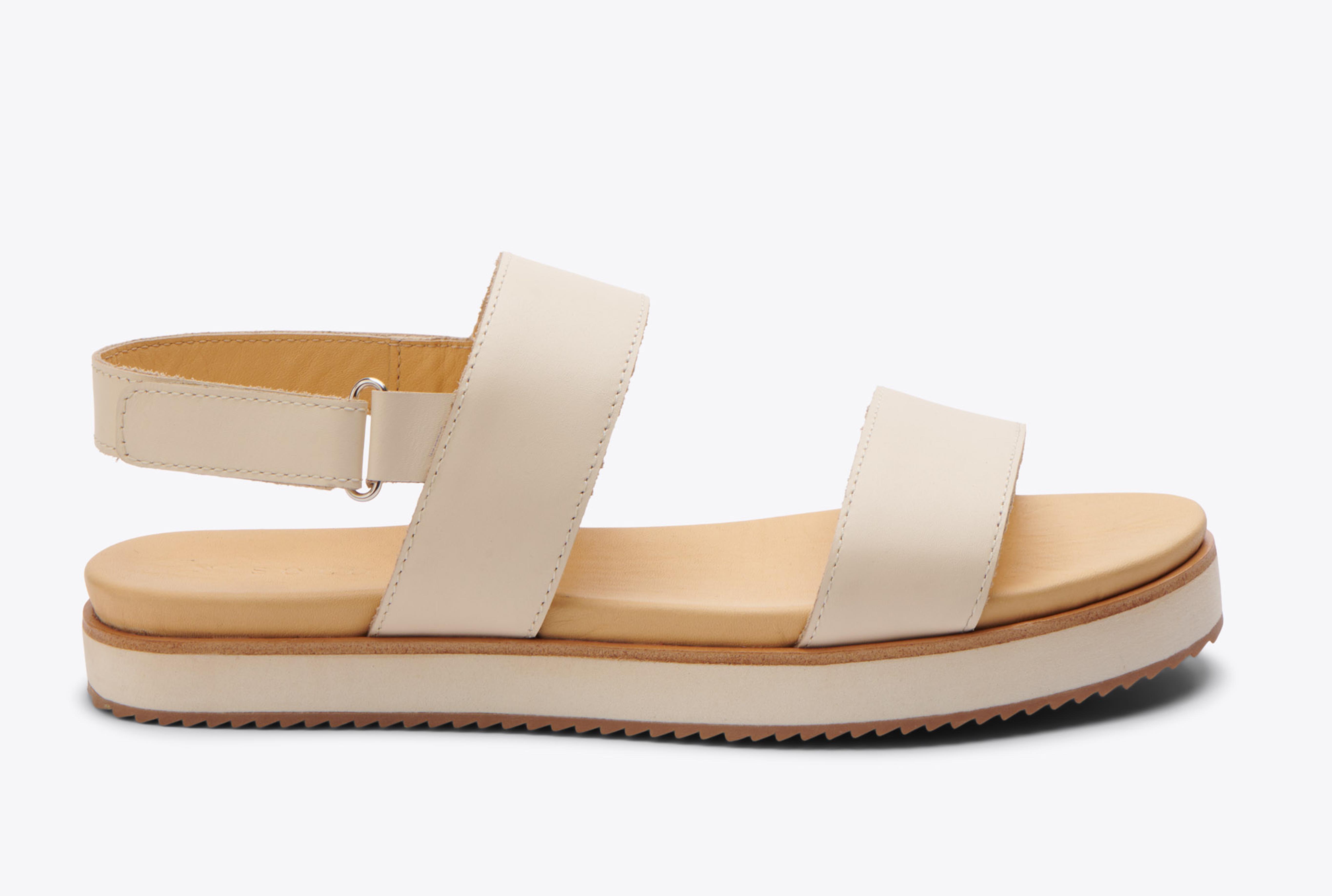 Nisolo Go-To Flatform Sandal Bone - Every Nisolo product is built on the foundation of comfort, function, and design. 
