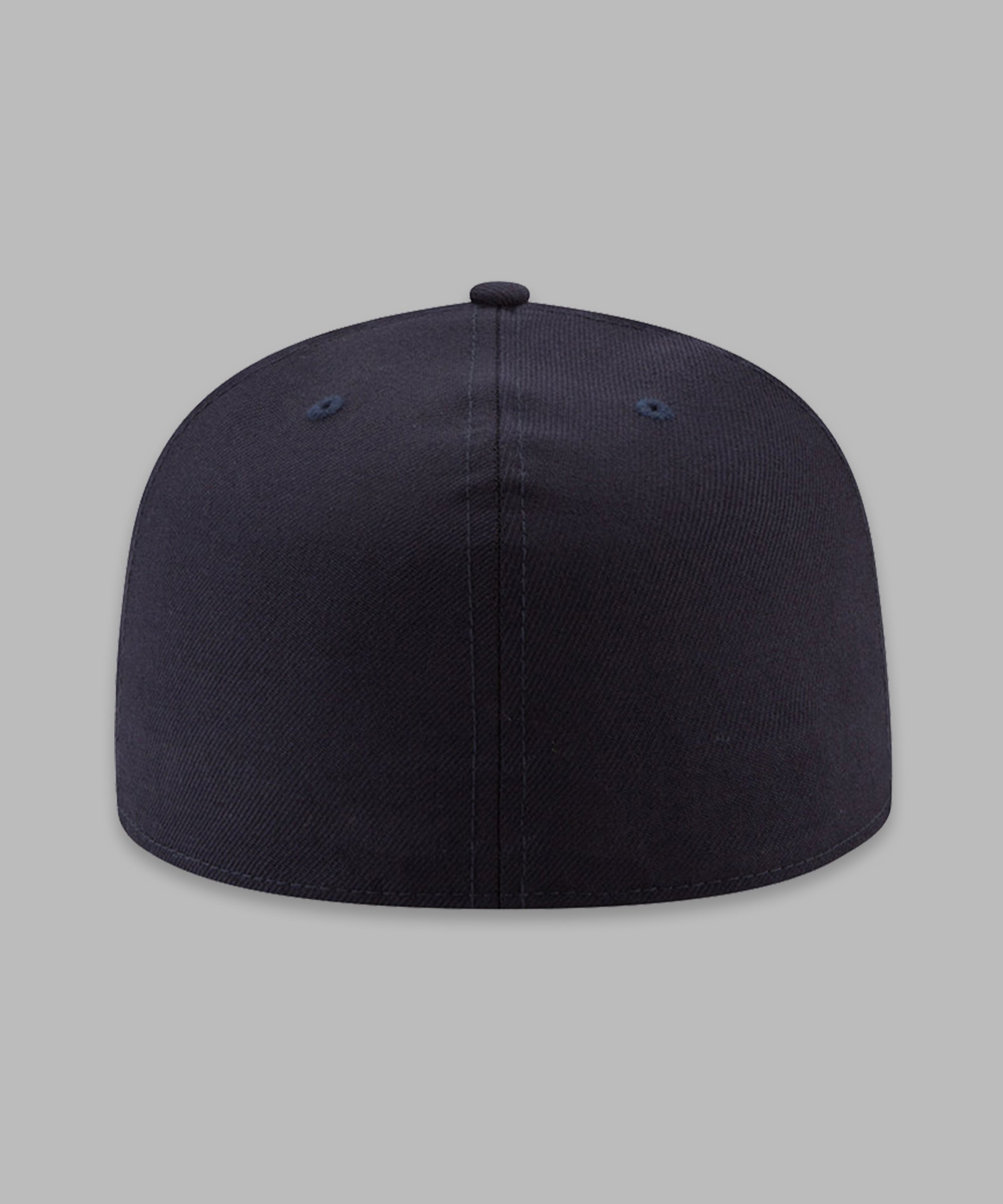 Navy Boy Crown Fitted Hat — embroidery area