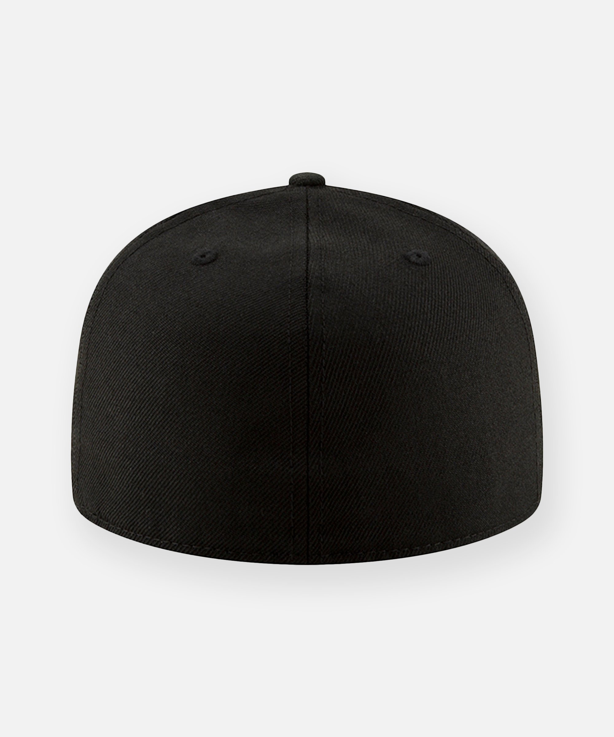 The Original Crown 59FIFTY Fitted Hat (Black Undervisor) — embroidery area