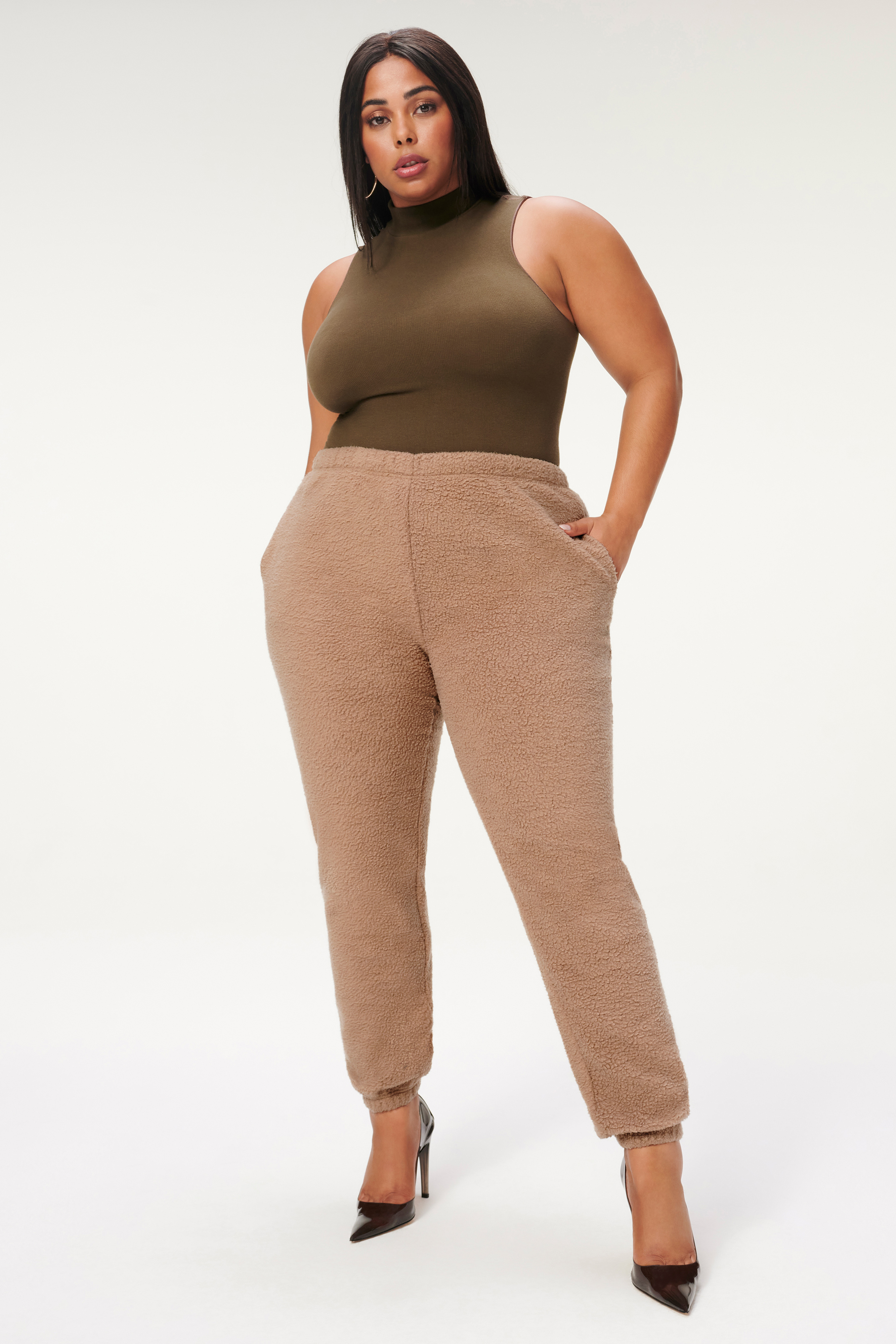 Styled With feature image for product SHERPA BOYFRIEND SWEATPANT | PUTTY001