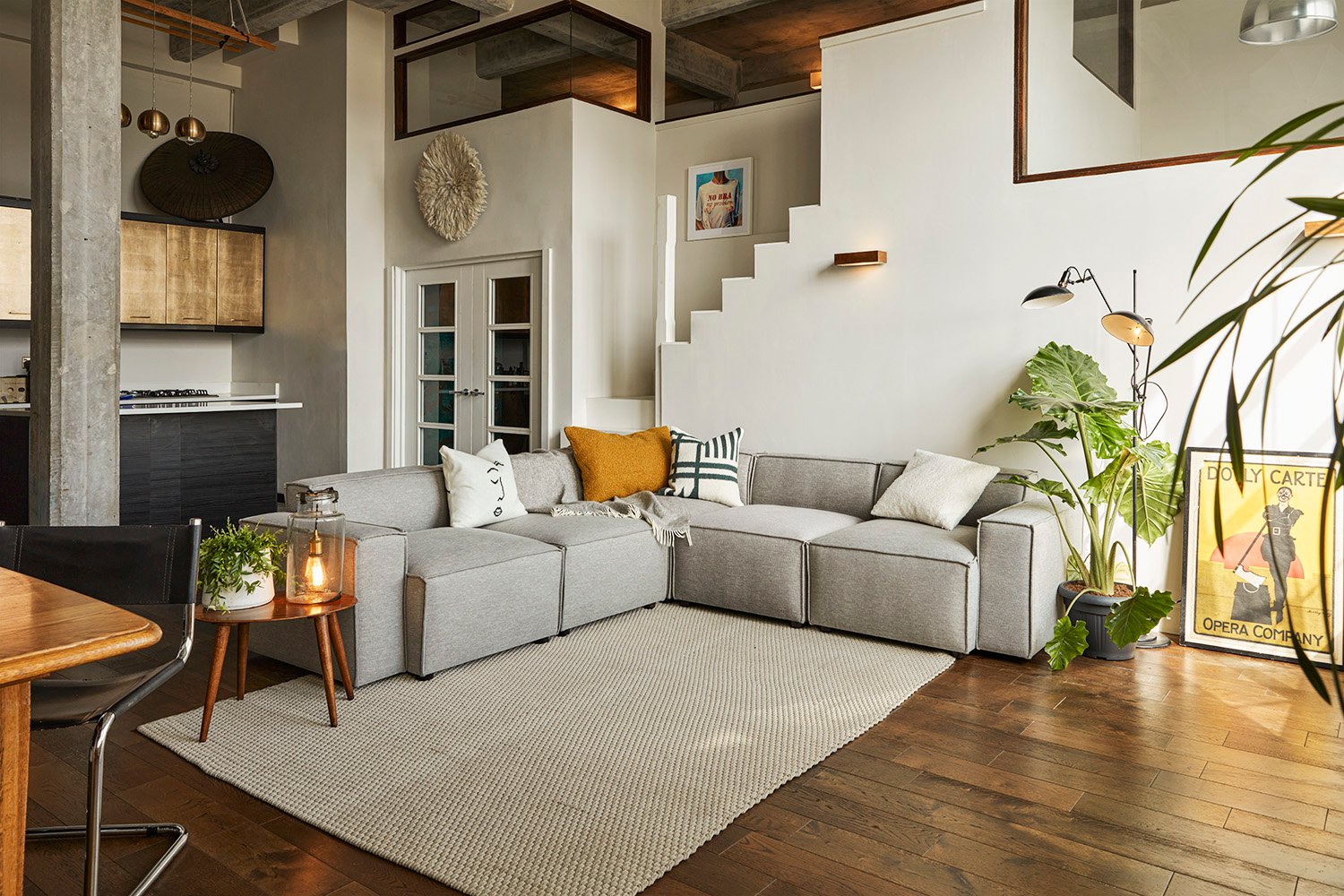Model 03 Corner Sofa in Shadow Linen