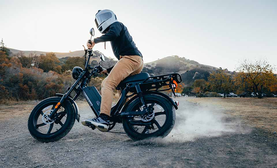 HyperScorpion Moped Style E-Bike Long Range Juiced Bikes
