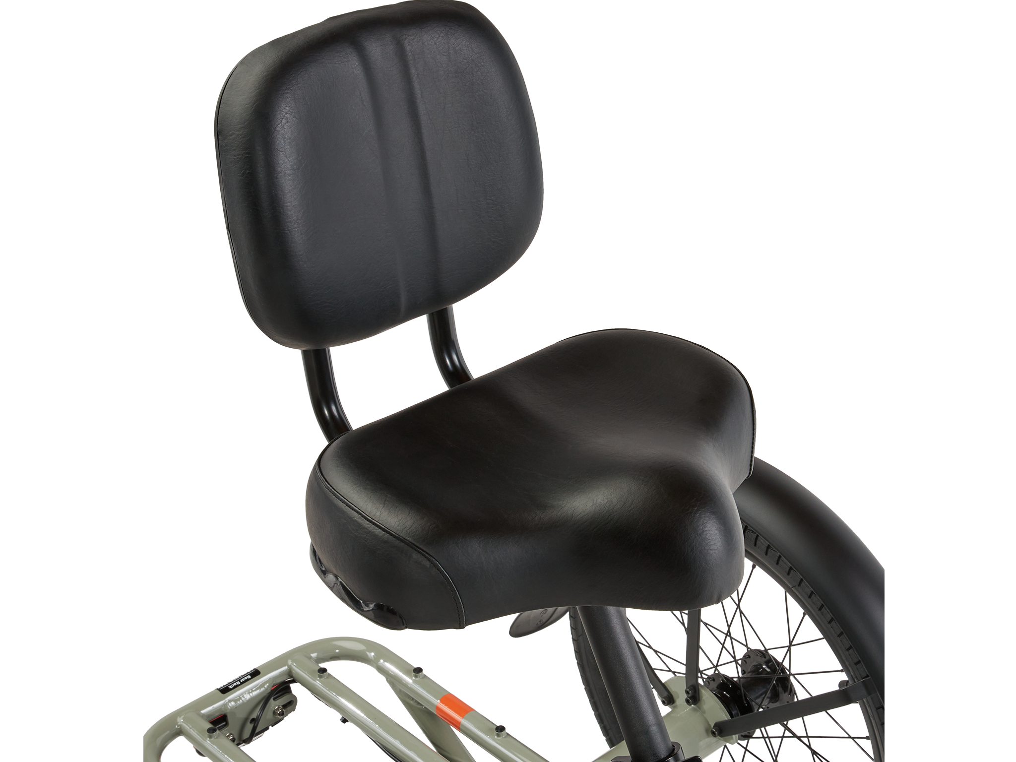 electric trike seat with a backrest 