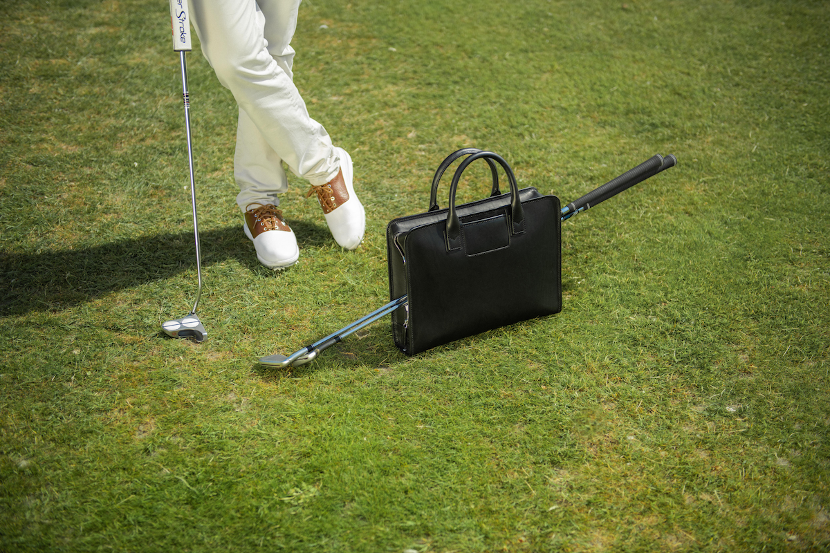 Brown Navy Briefcase