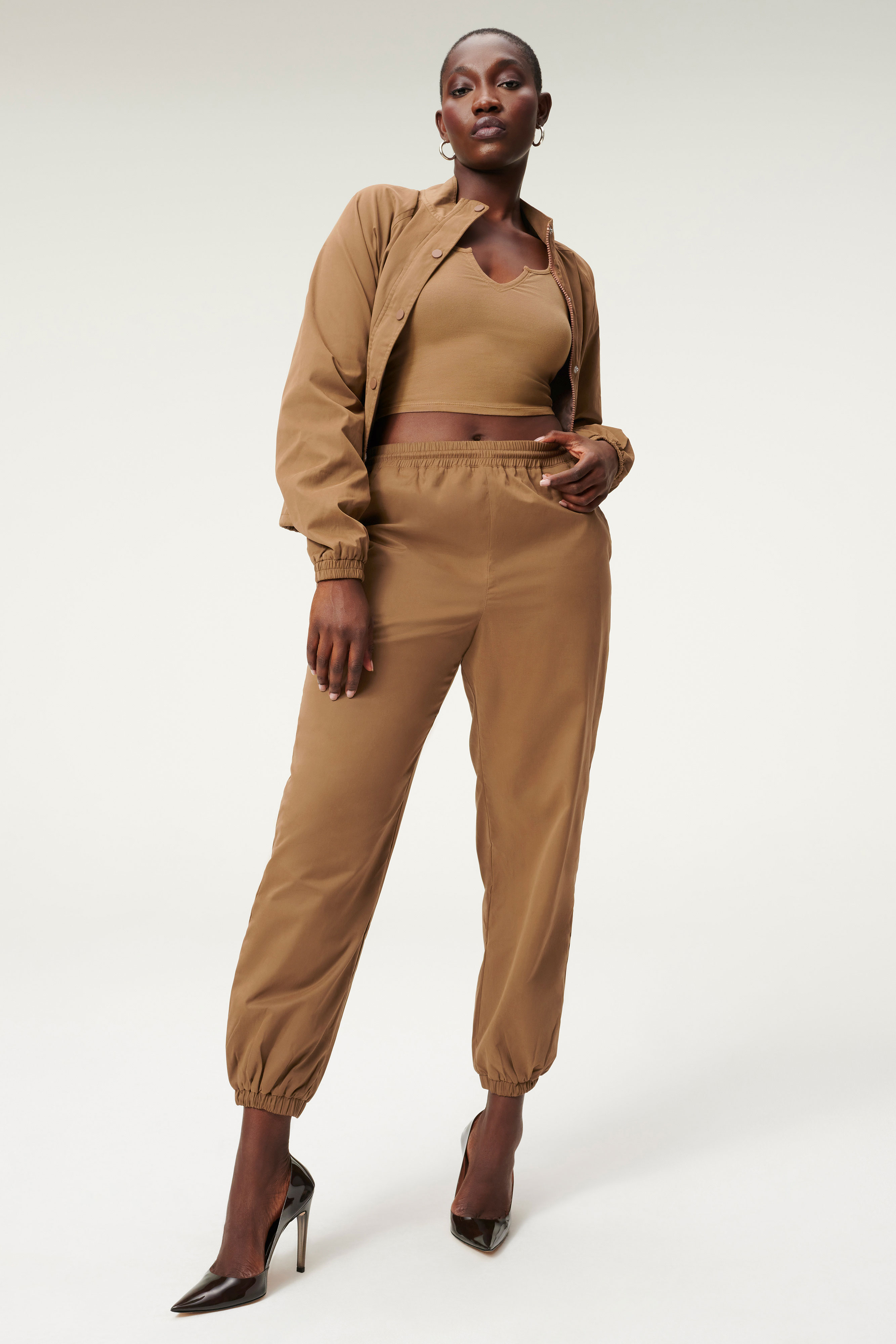 Styled With feature image for product SUEDED TRACK JACKET | SEPIA001