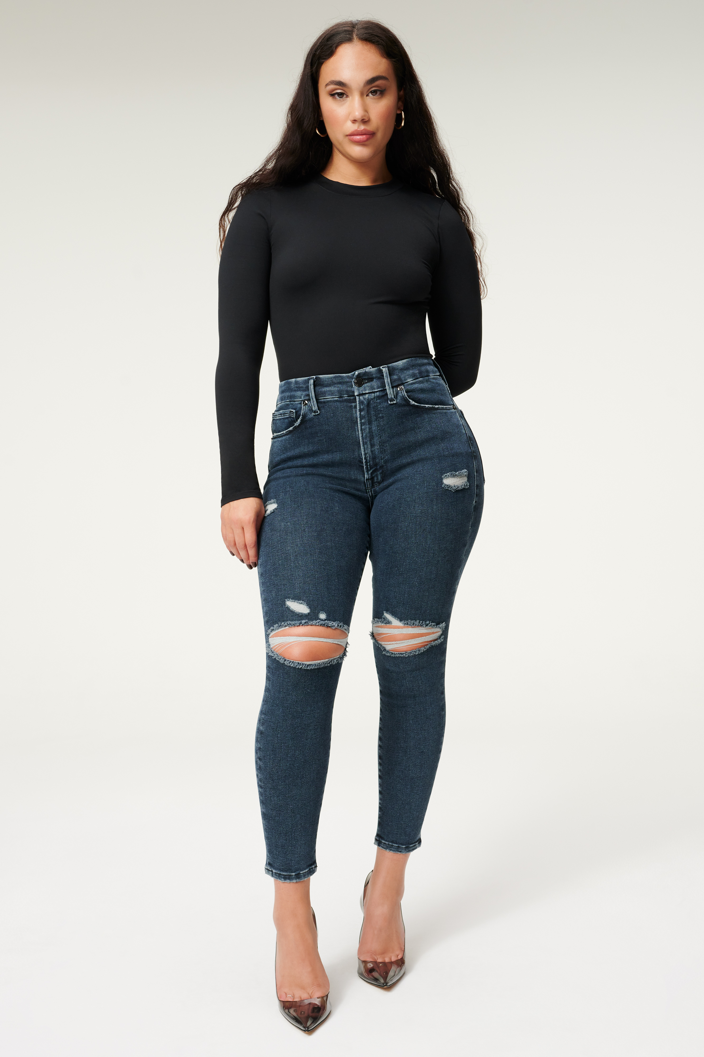 Styled with ALWAYS FITS GOOD WAIST CROPPED SKINNY JEANS | BLUE857