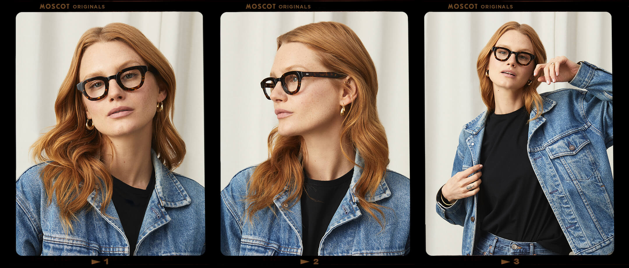 Model is wearing The TELENA in Tortoise/Black in size 41 with Blue Protect Lenses 