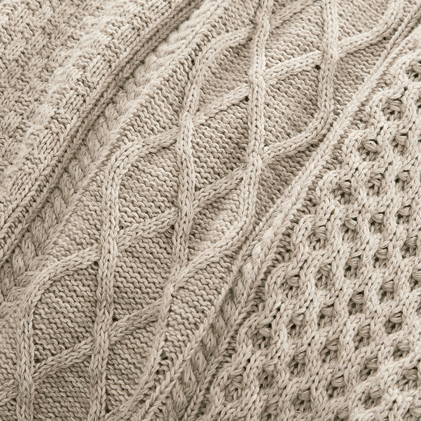 Aran Knit Throw Blanket