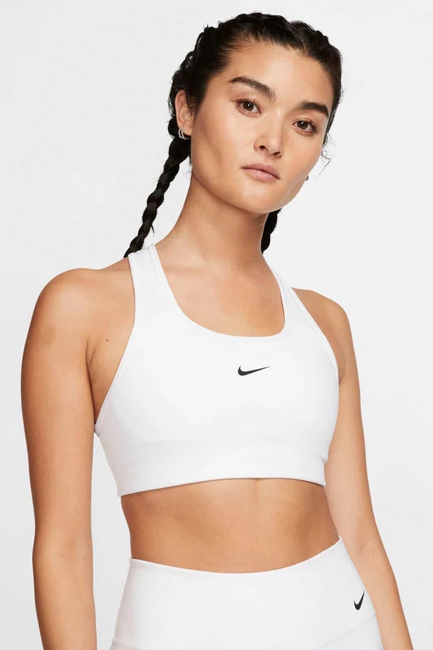 Nike Dri-FIT Swoosh Sports Bra - White/Black