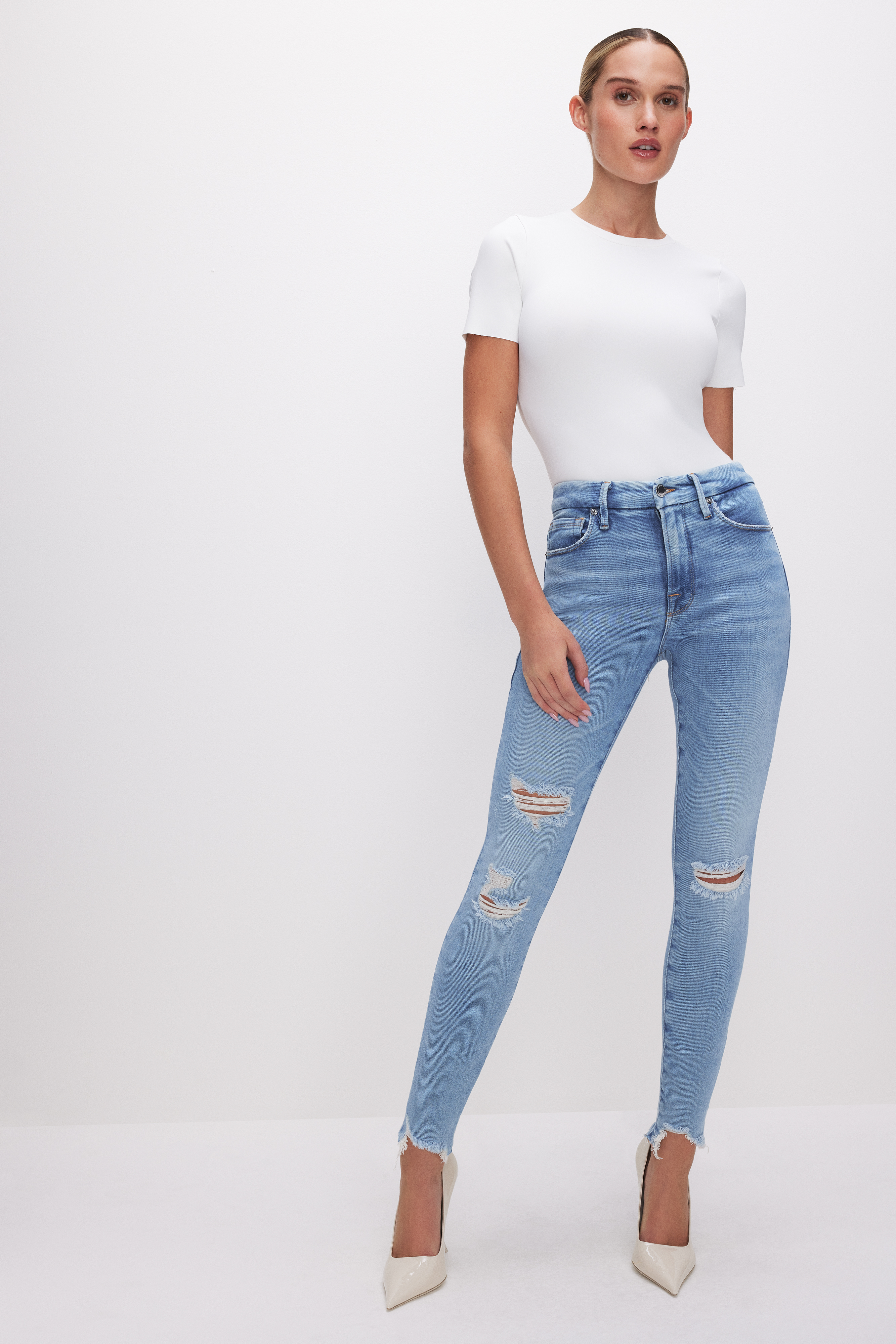 Styled with GOOD LEGS SKINNY JEANS | BLUE833