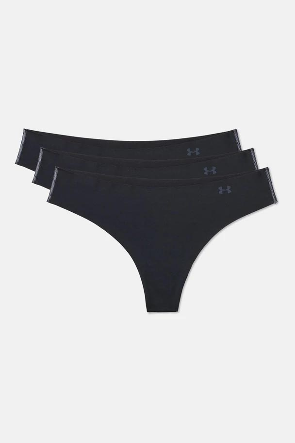 Under Armour Pure Stretch Thong Underwear 3-Pack - Black