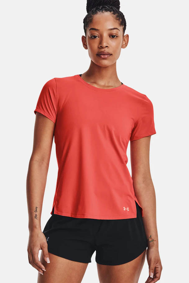 Under Armour Iso-Chill 200 Laser T-Shirt - Vermillion/Reflective