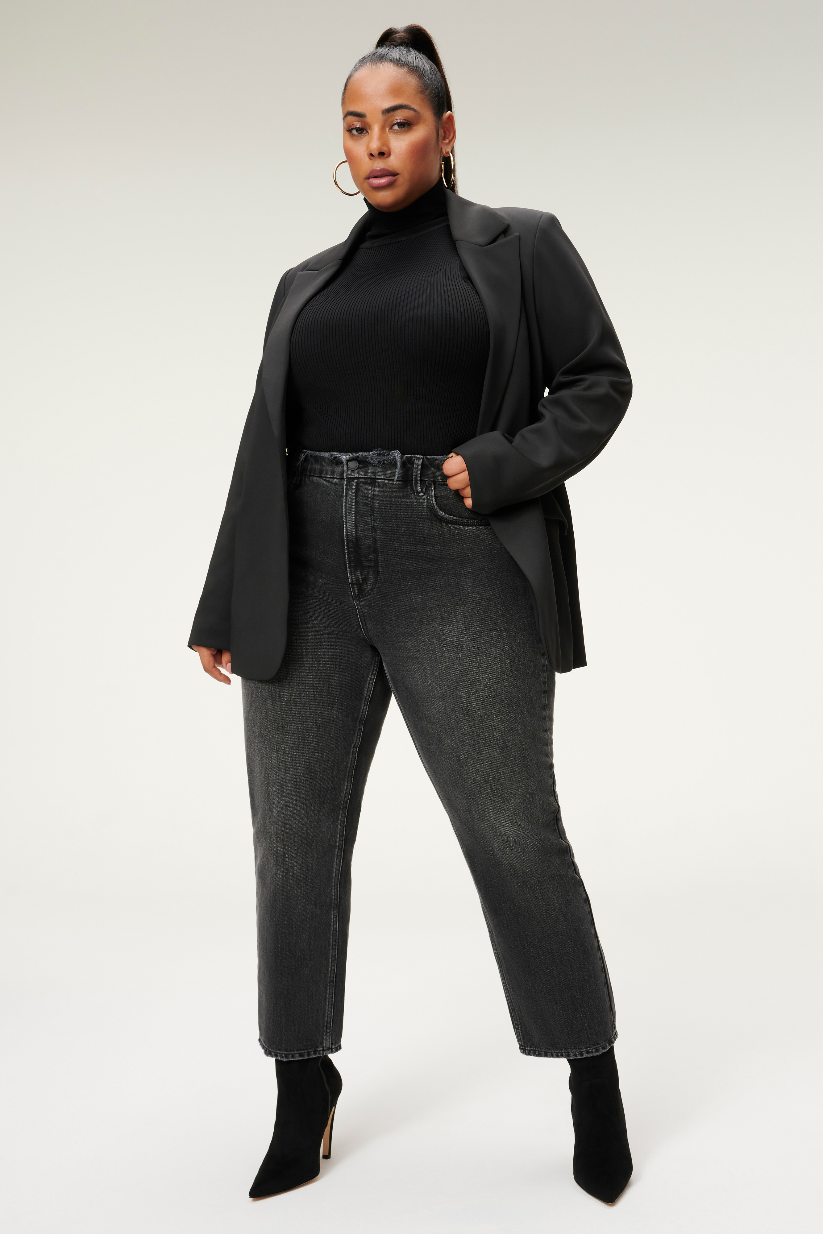 Styled With feature image for product FITTED SCUBA BLAZER | BLACK001