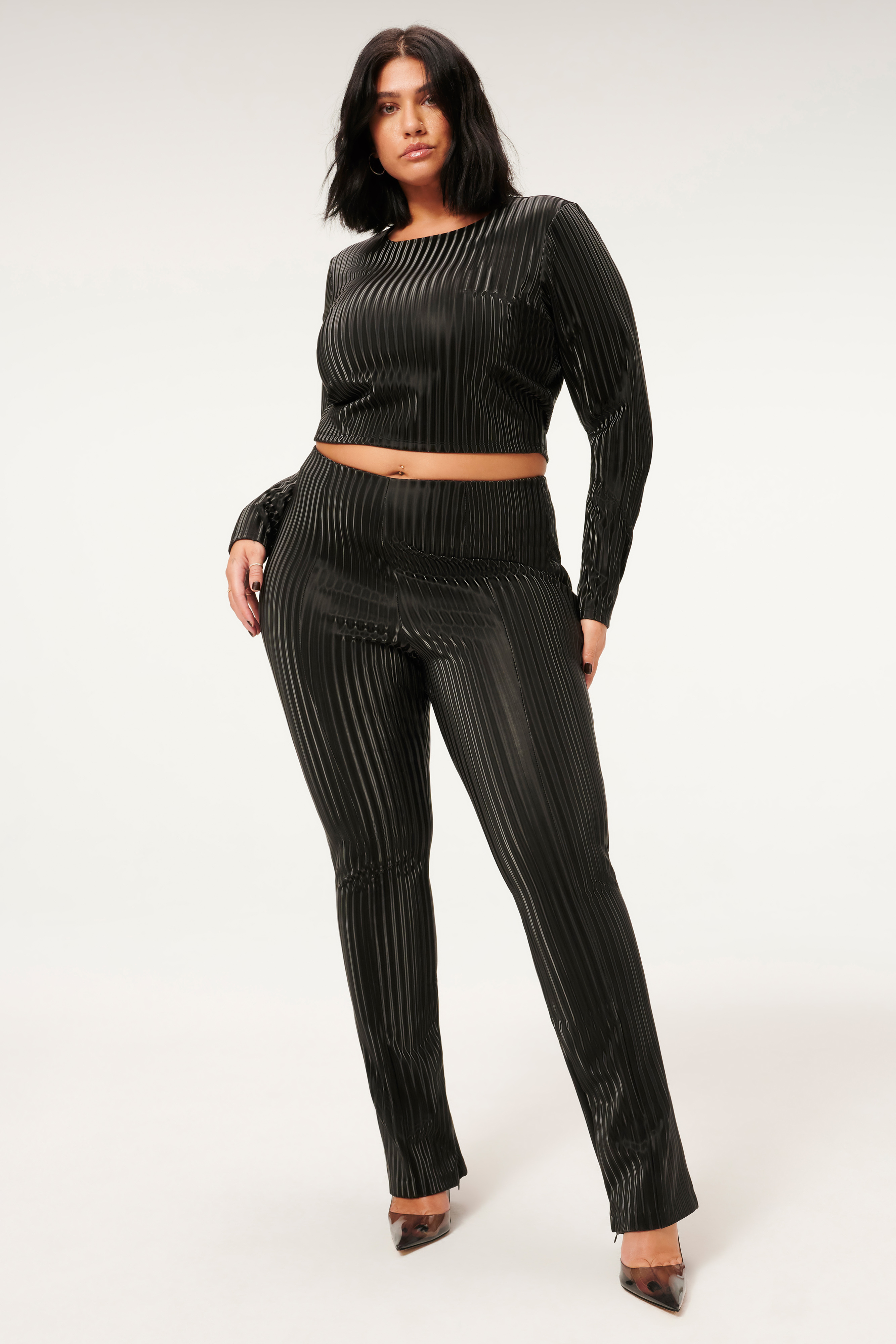 Styled With feature image for product HOLOGRAM CROP TOP | BLACK001