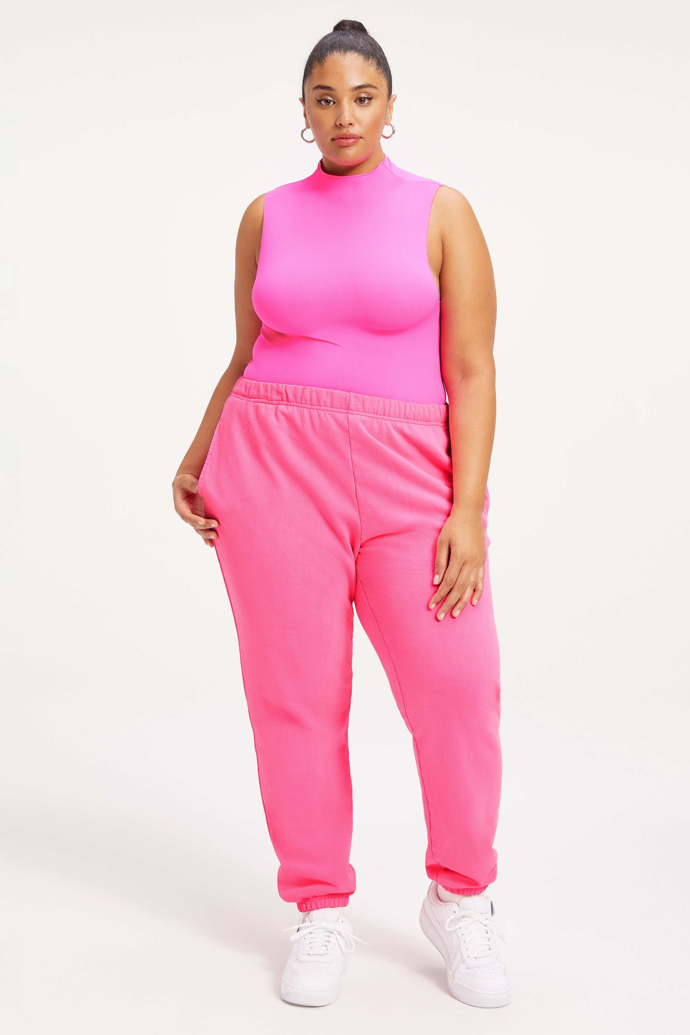 Styled With feature image for product SEAMLESS FUNNEL TANK BODYSUIT | HOT PINK002