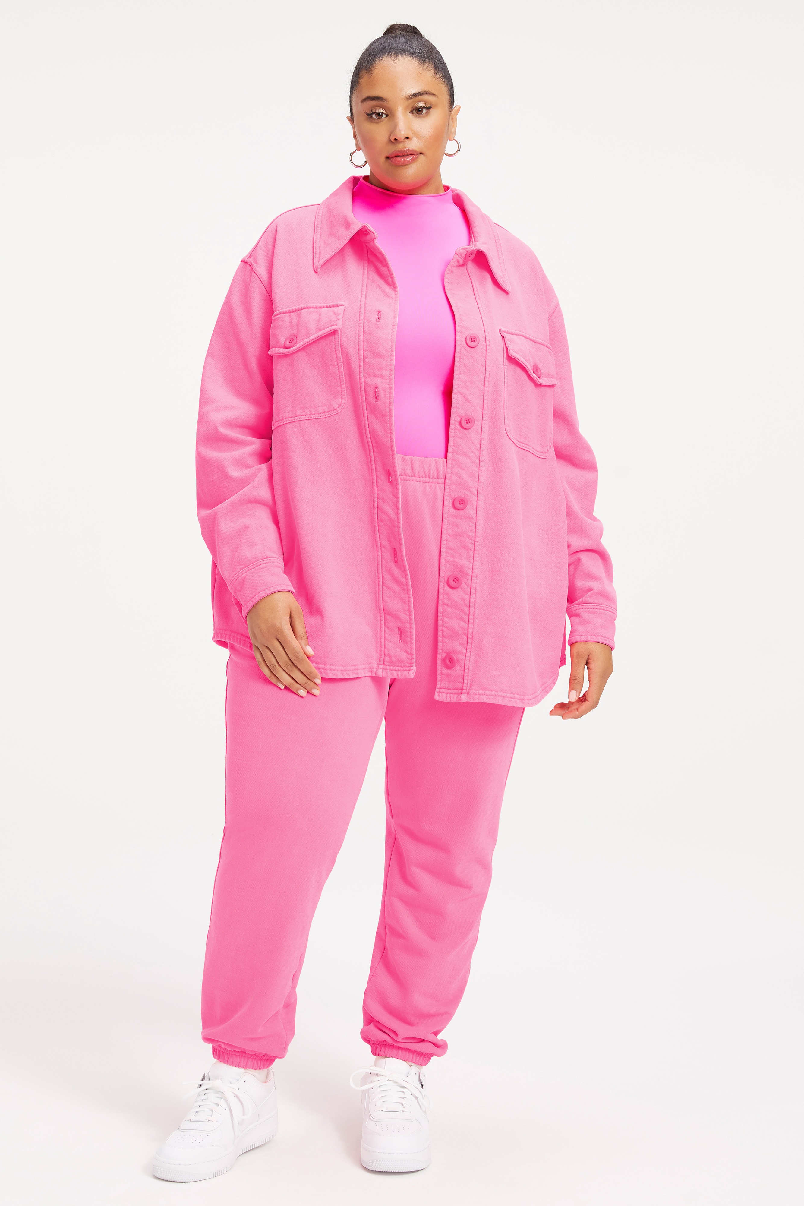 Styled With feature image for product FLEECE SHACKET | HOT PINK002
