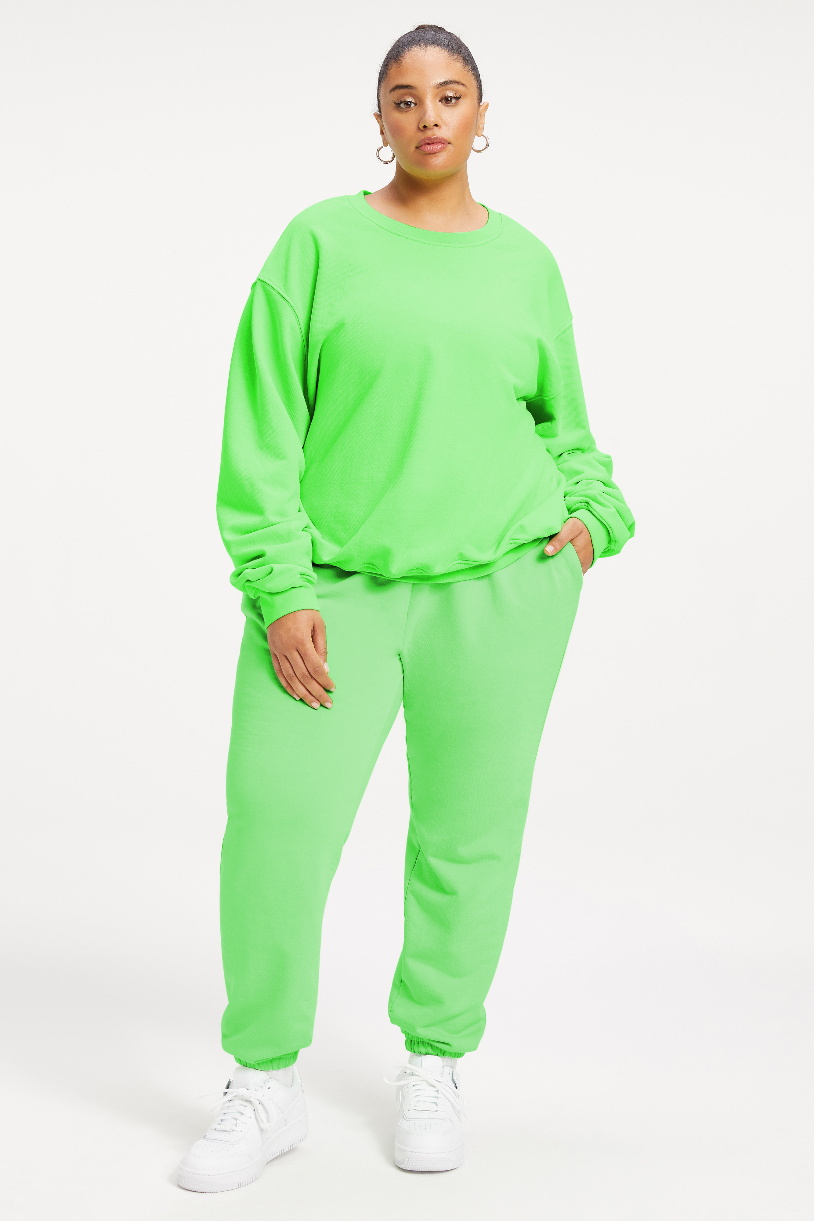 Styled With feature image for product BOYFRIEND SWEATSHIRT | CHARTREUSE003