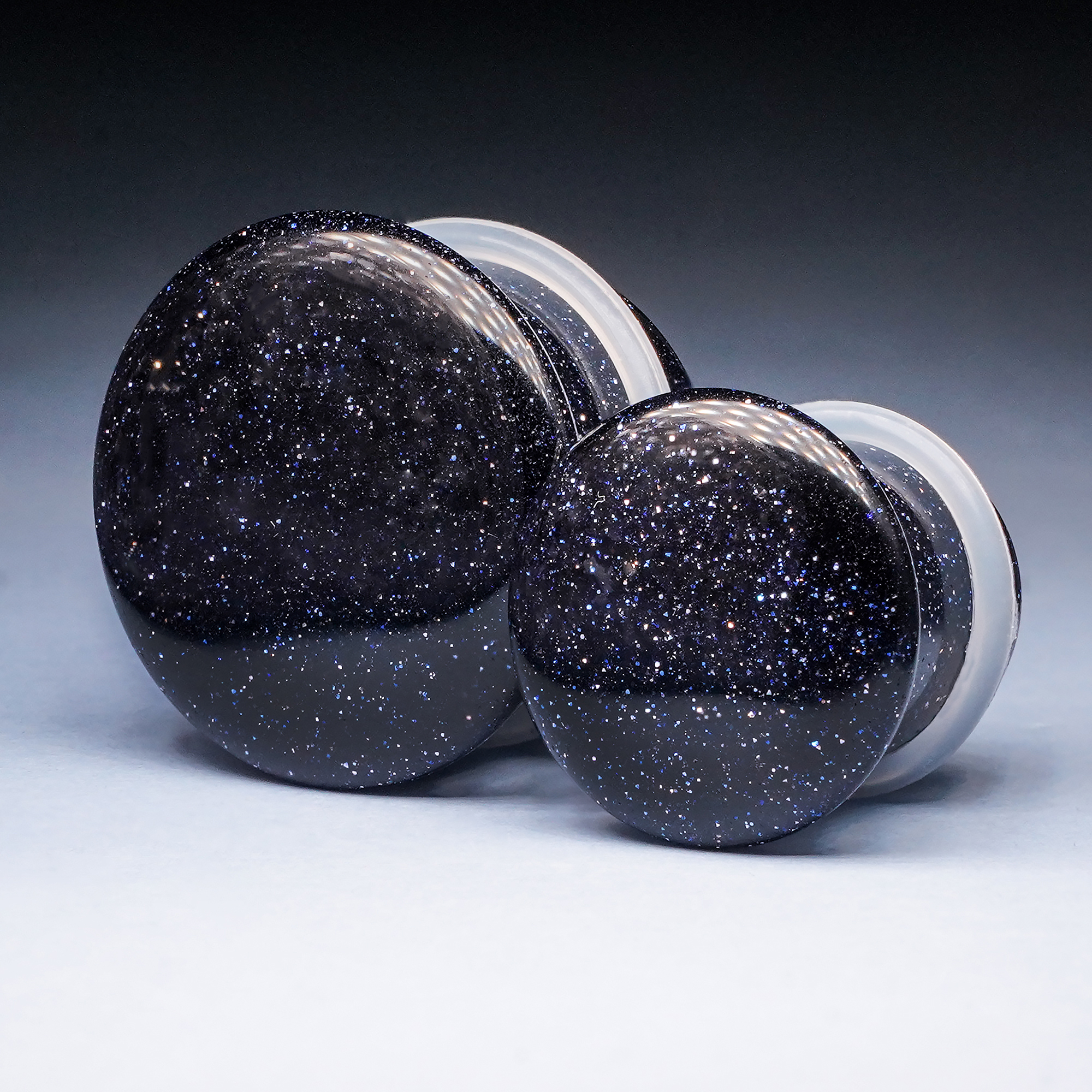  Blauer Goldfluss Single Flare Stone Plug / Gauge