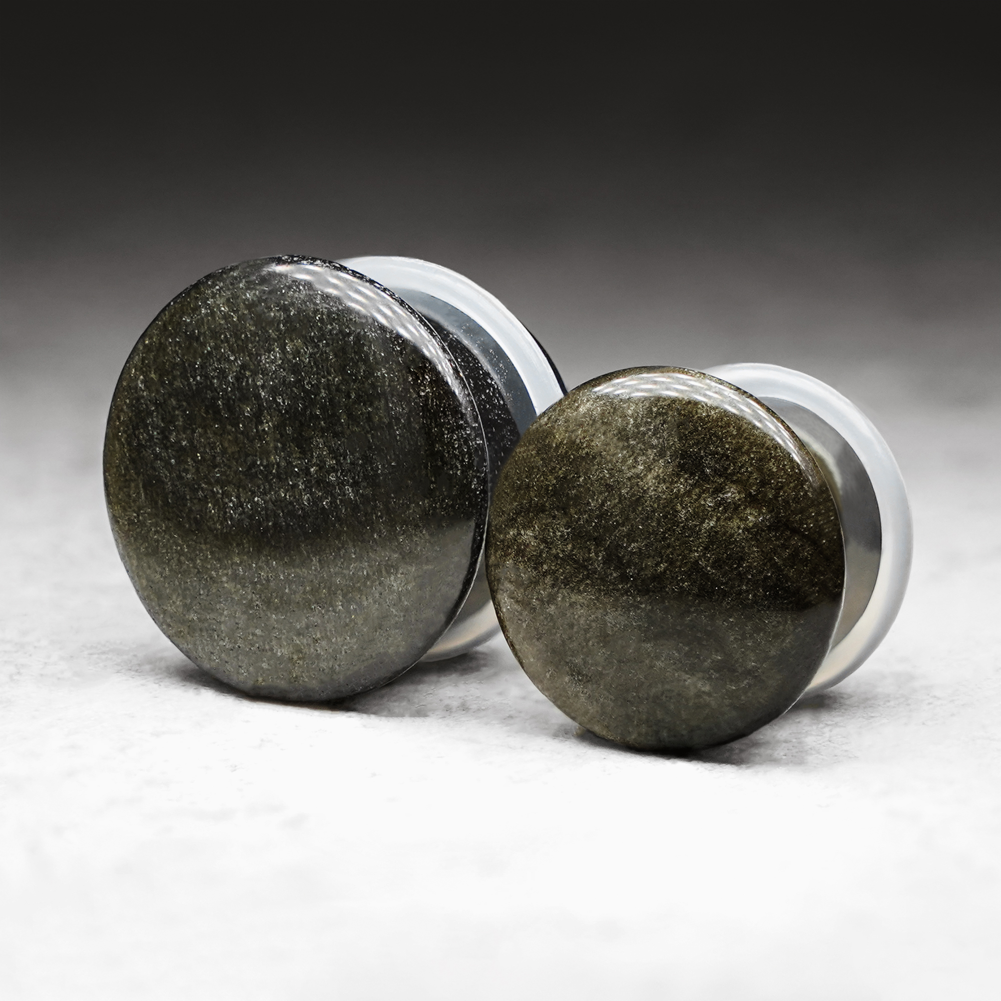 Alternative Gold Obsidian Single Flare Glass Plug / Gauge