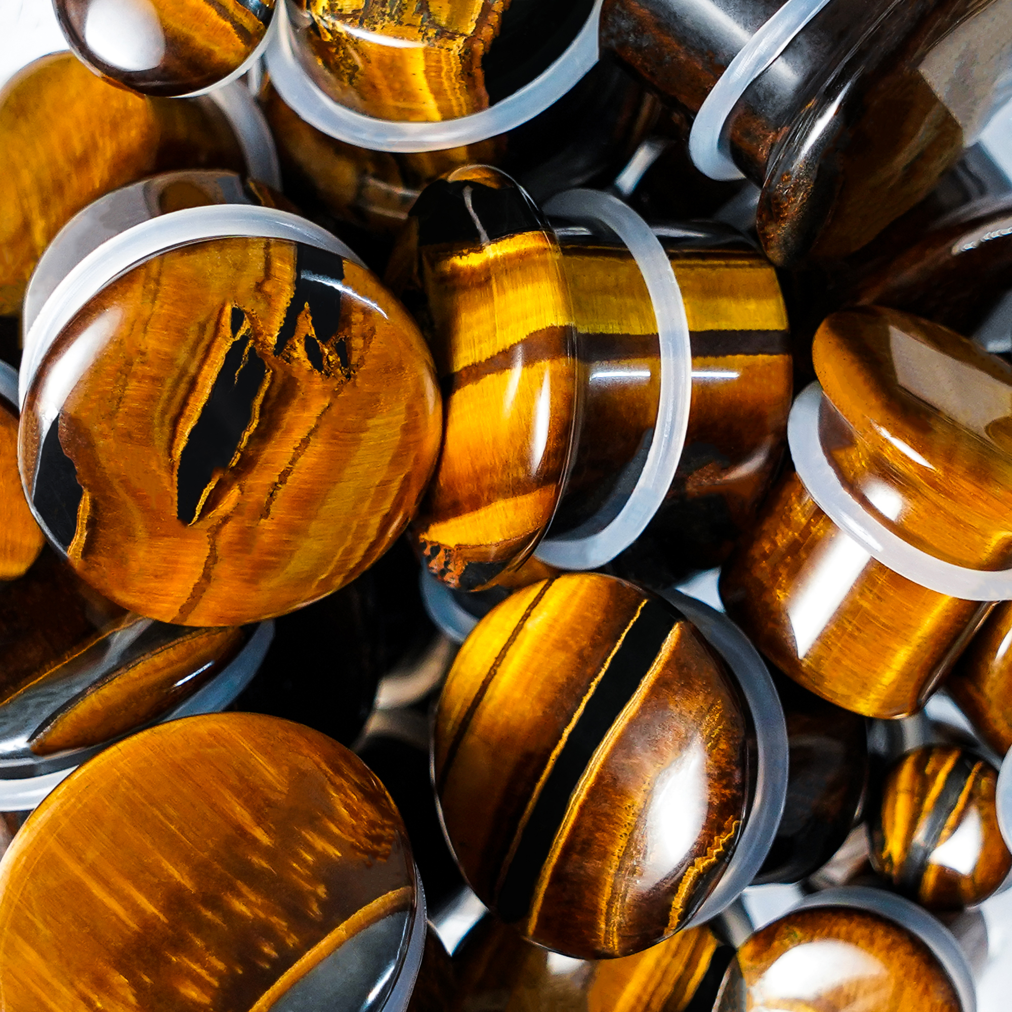  Tiger Eye Single Flare Stein Plug / Gauge