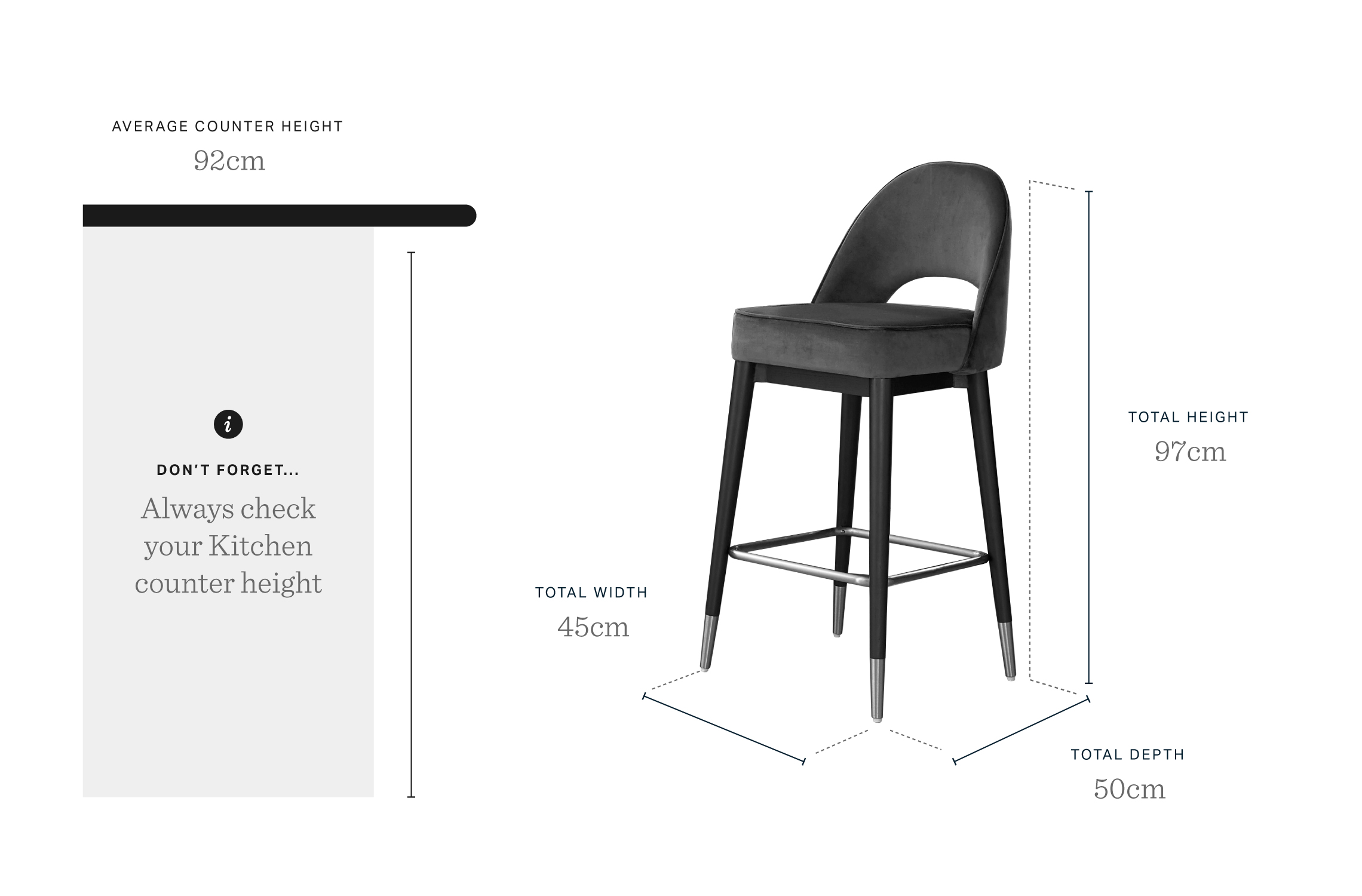 Velvet Bar Stool Kitchen Bar Stools