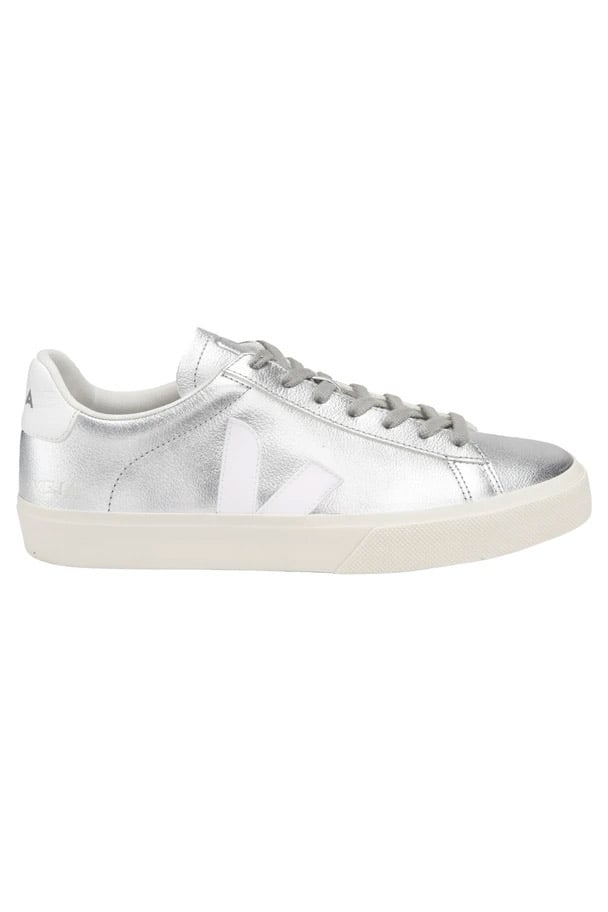 Veja Campo Leather - Silver White  Women's