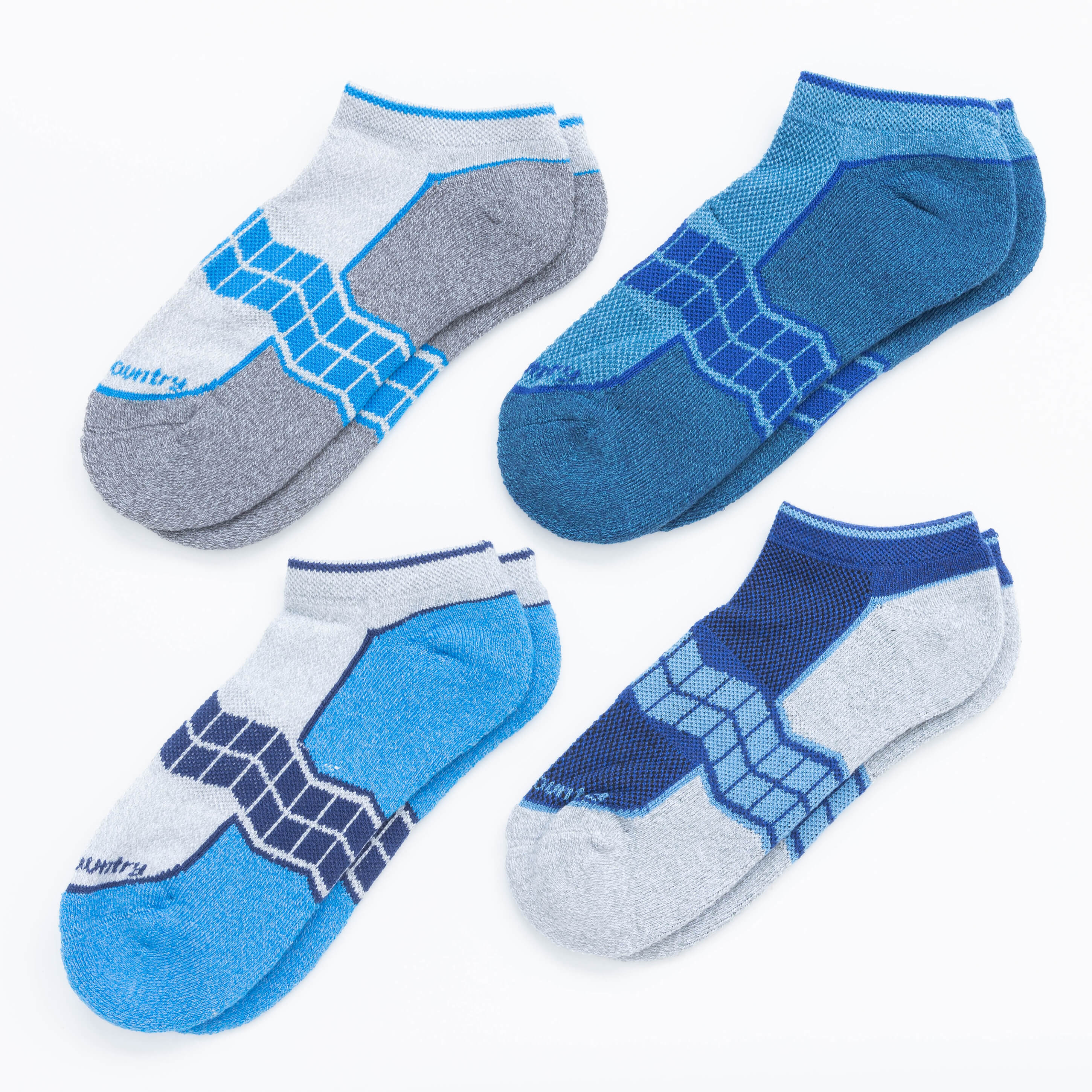 Women's 4 Pack Half Cushion No-Show Socks