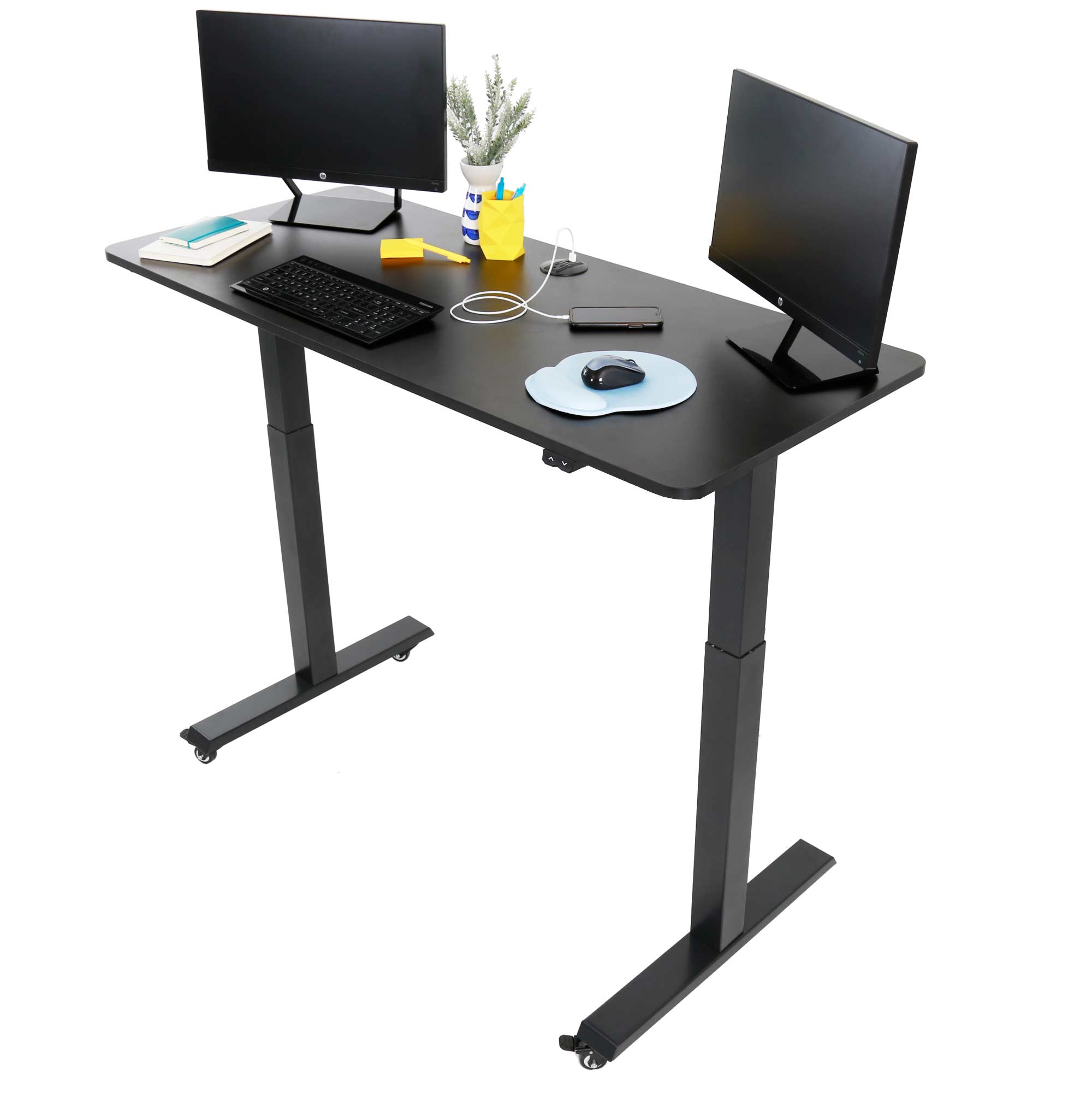 55” Electric Standing Desk with Built-In Charging | Tranzendesk by ...