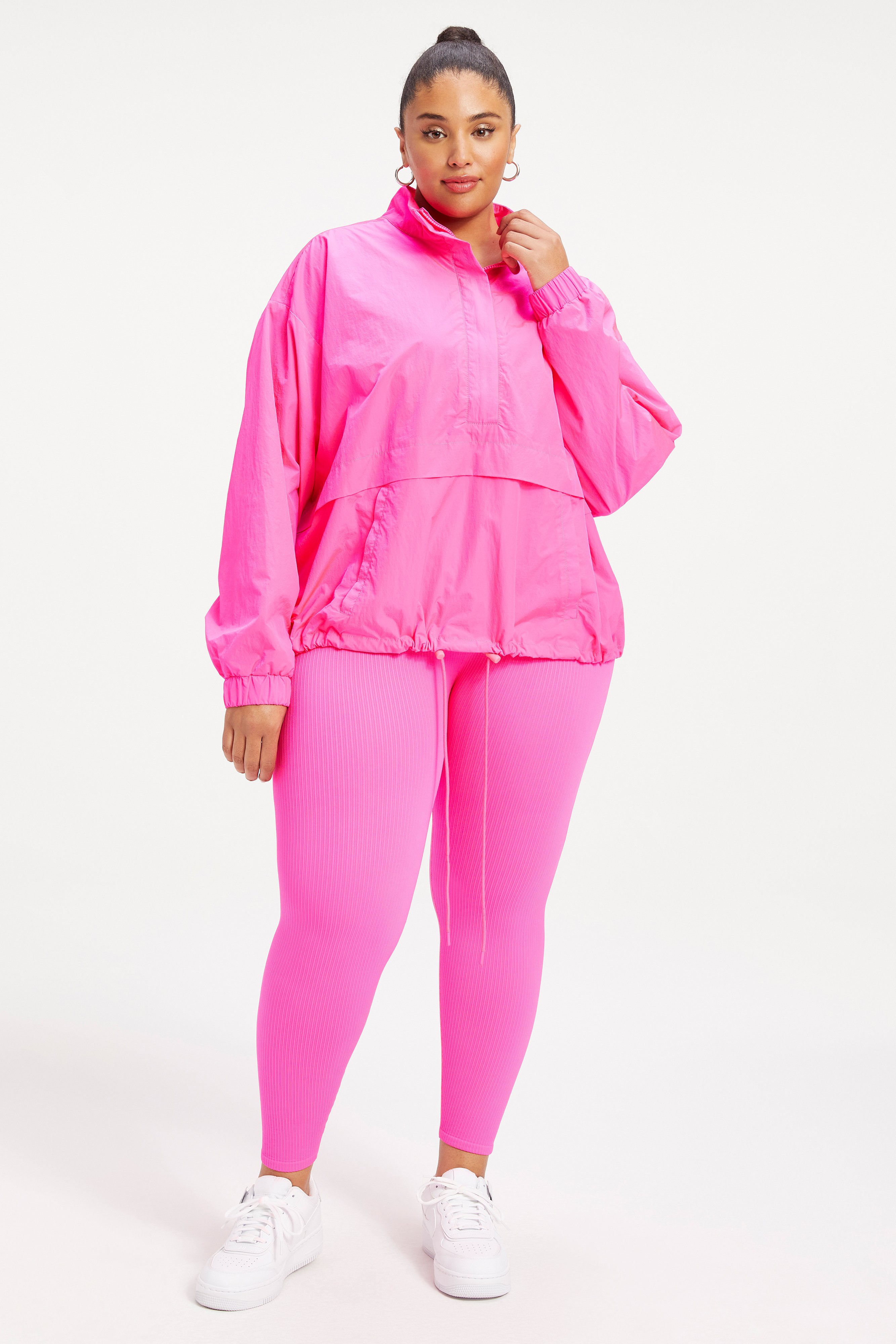 Styled With feature image for product SHINE OVERSIZED ANORAK | HOT PINK002