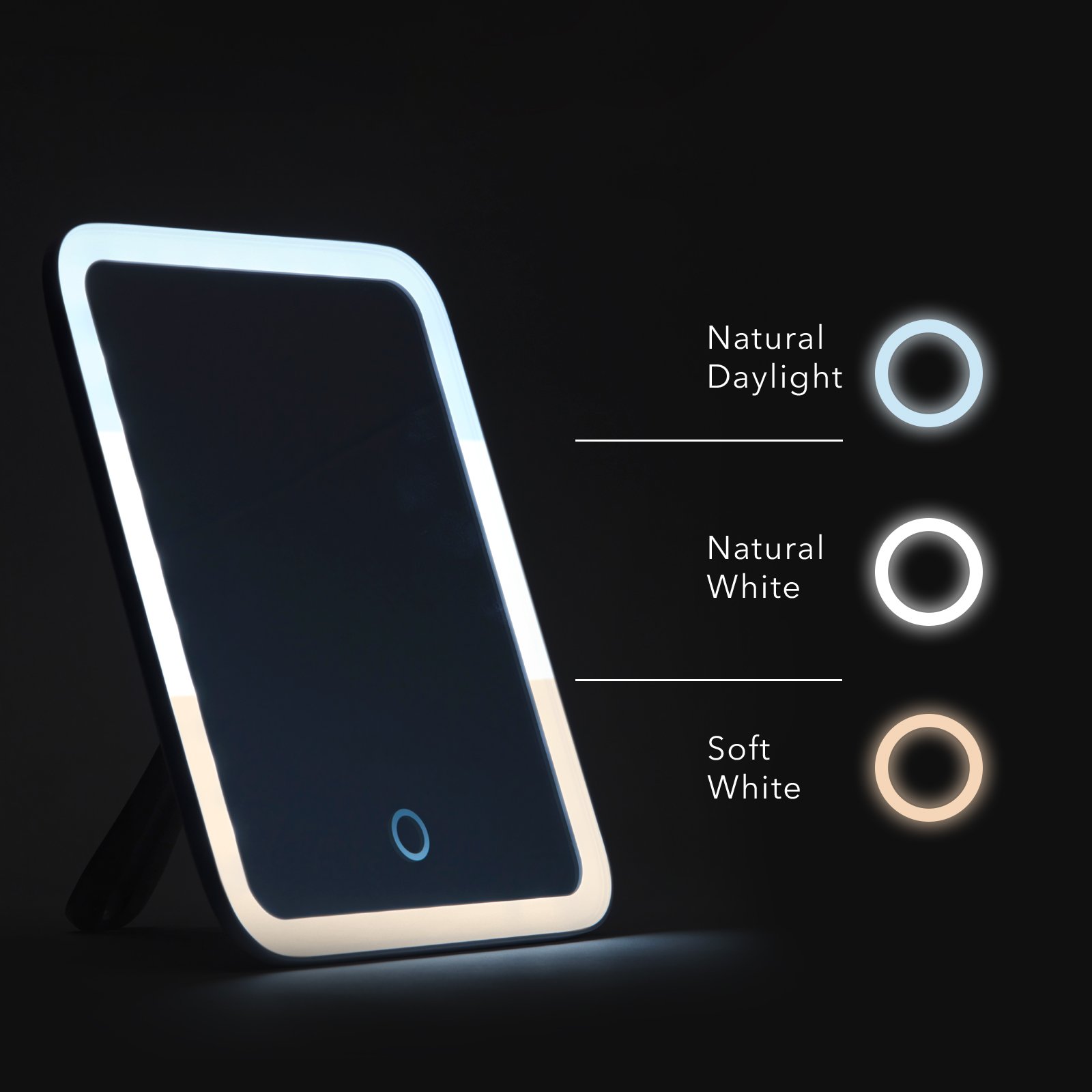 Aura-GO-Magnifying-Mirror with 3 light settings
