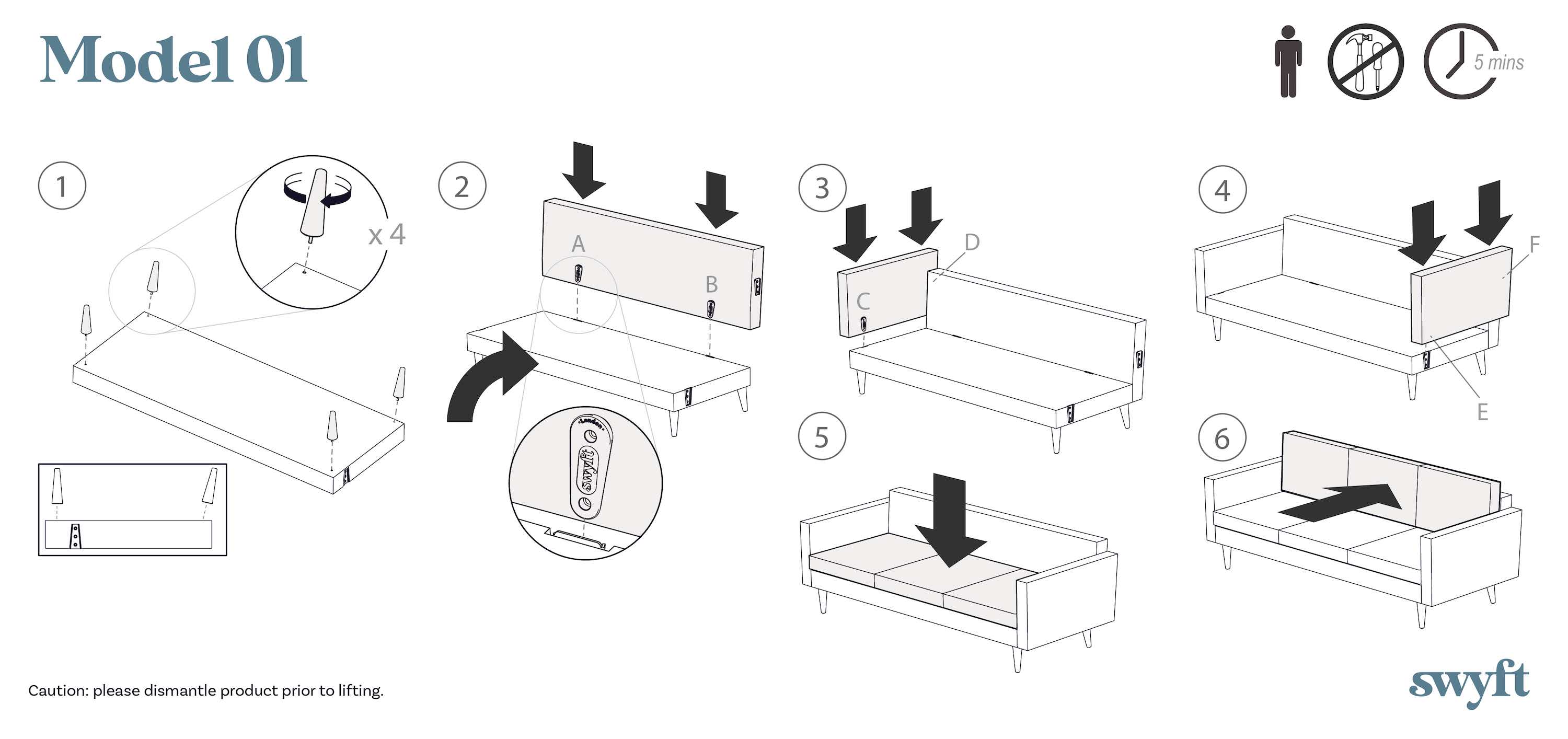 3 seater assembly