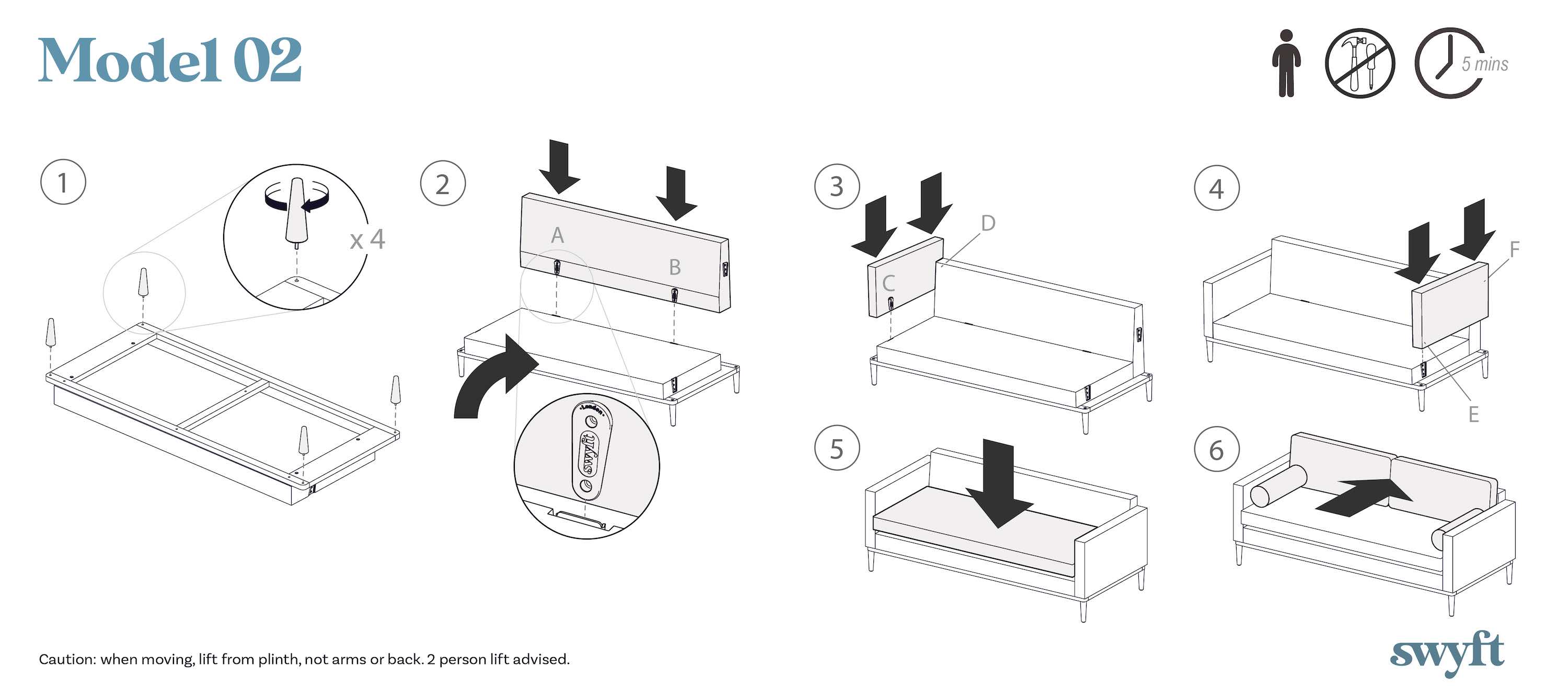 3 seater assembly