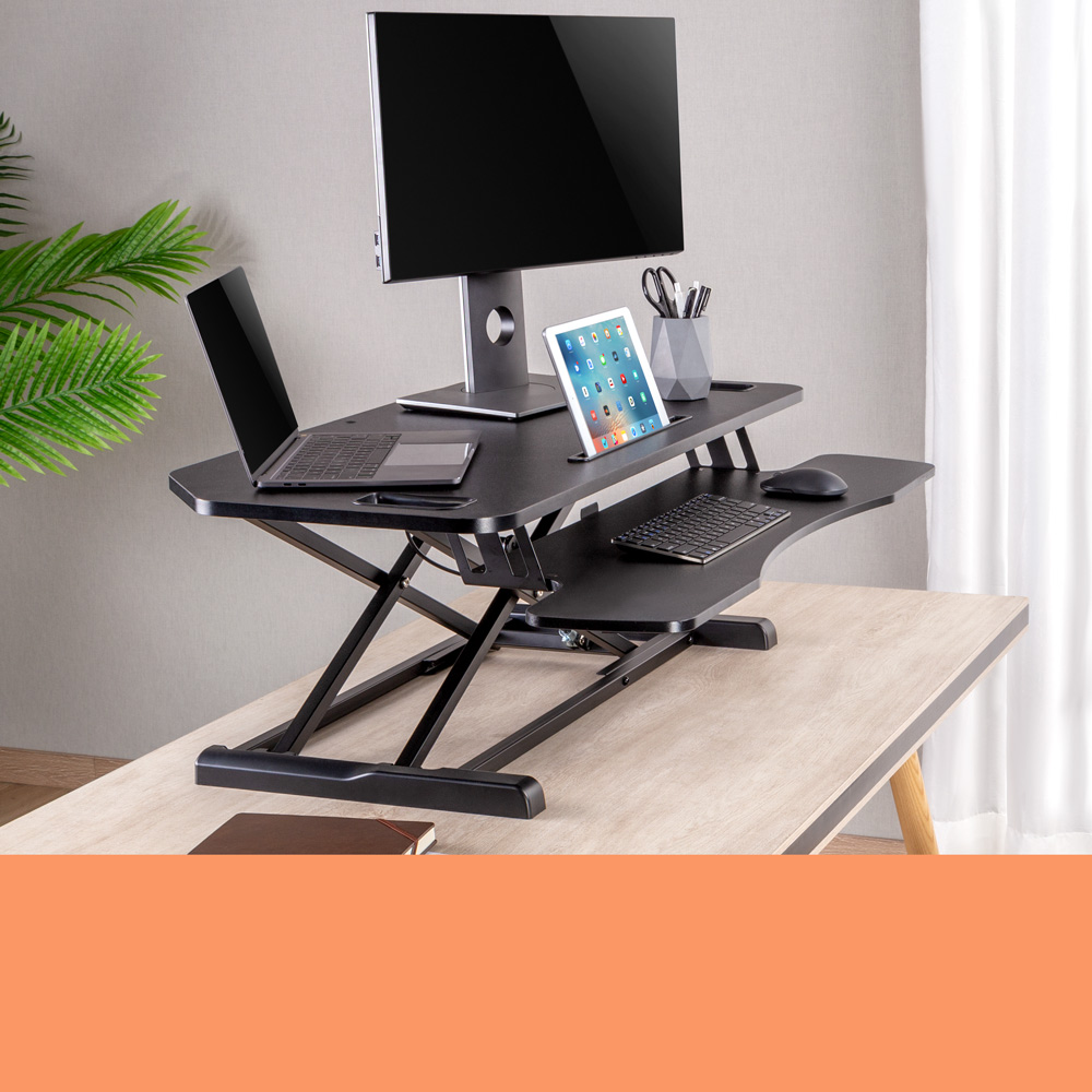 Adjustable Corner Standing Desk Converter | FlexPro by Stand Steady