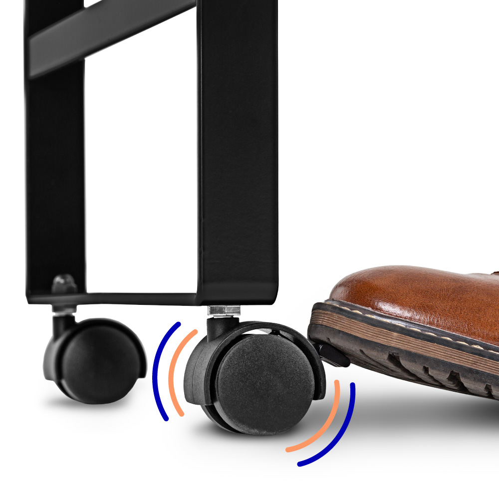 Full-Swivel, Locking Wheels