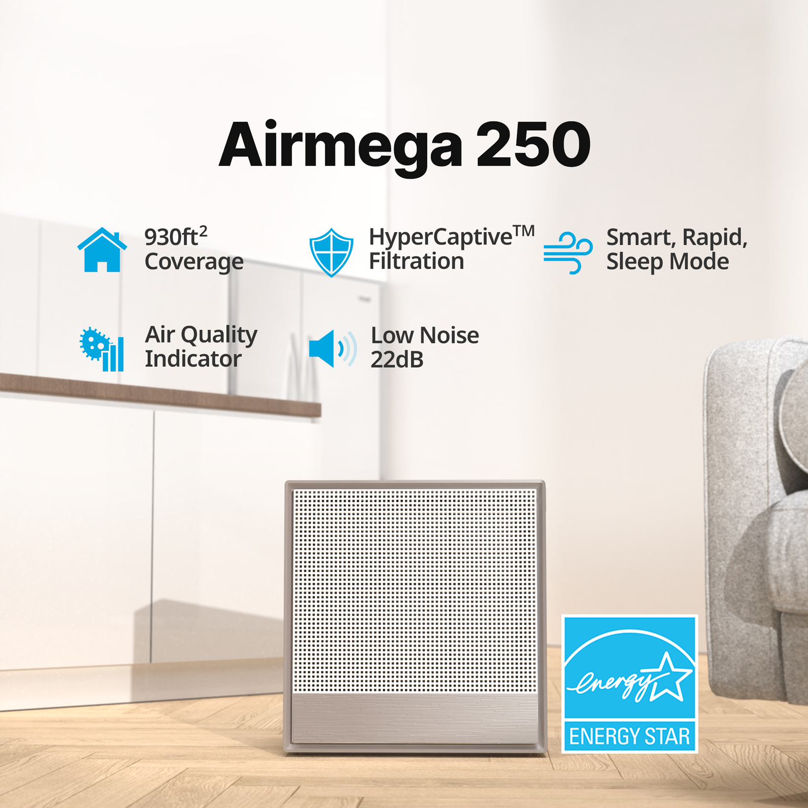 Airmega 250 key features