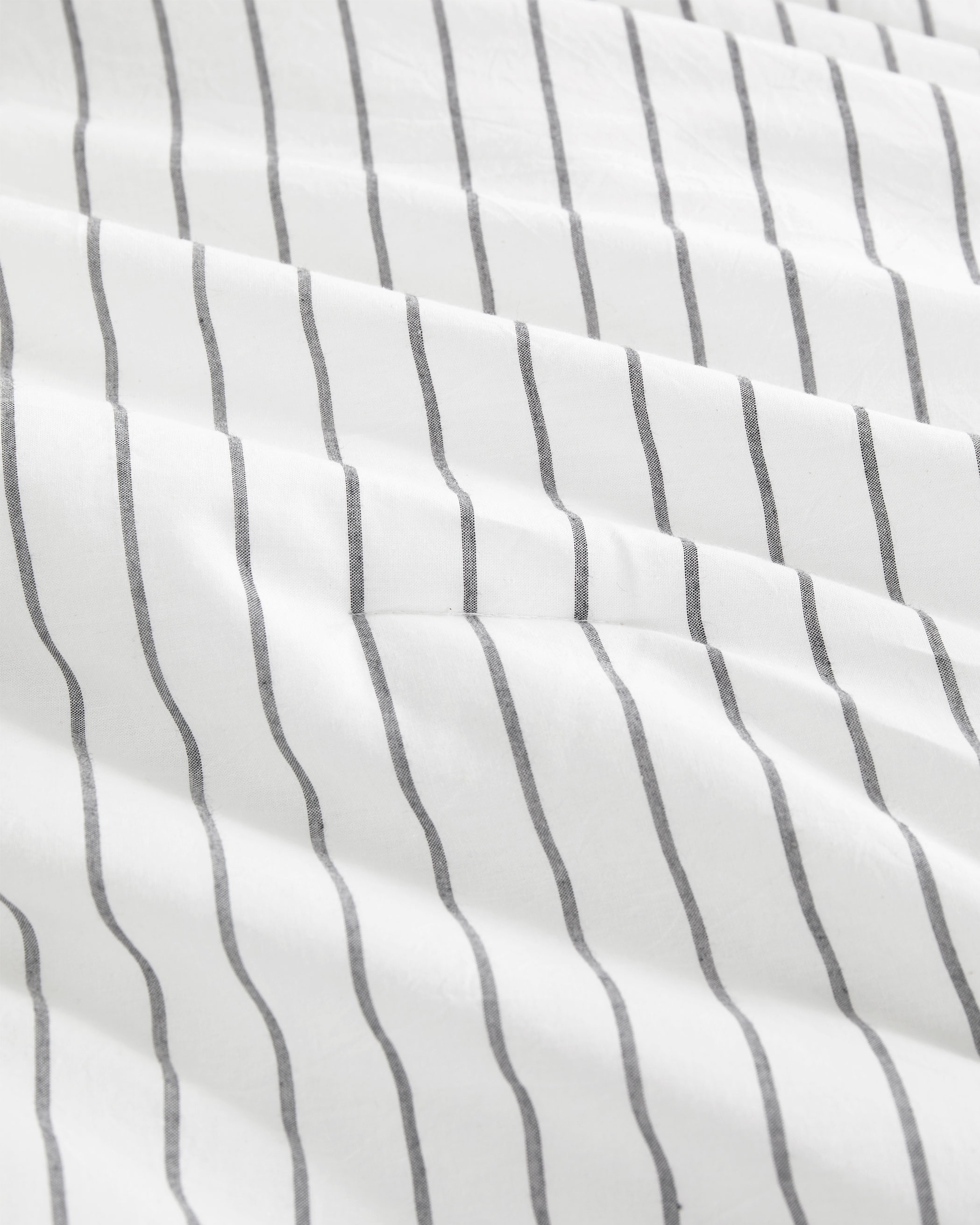 White Striped Washed Cotton Comforter Set