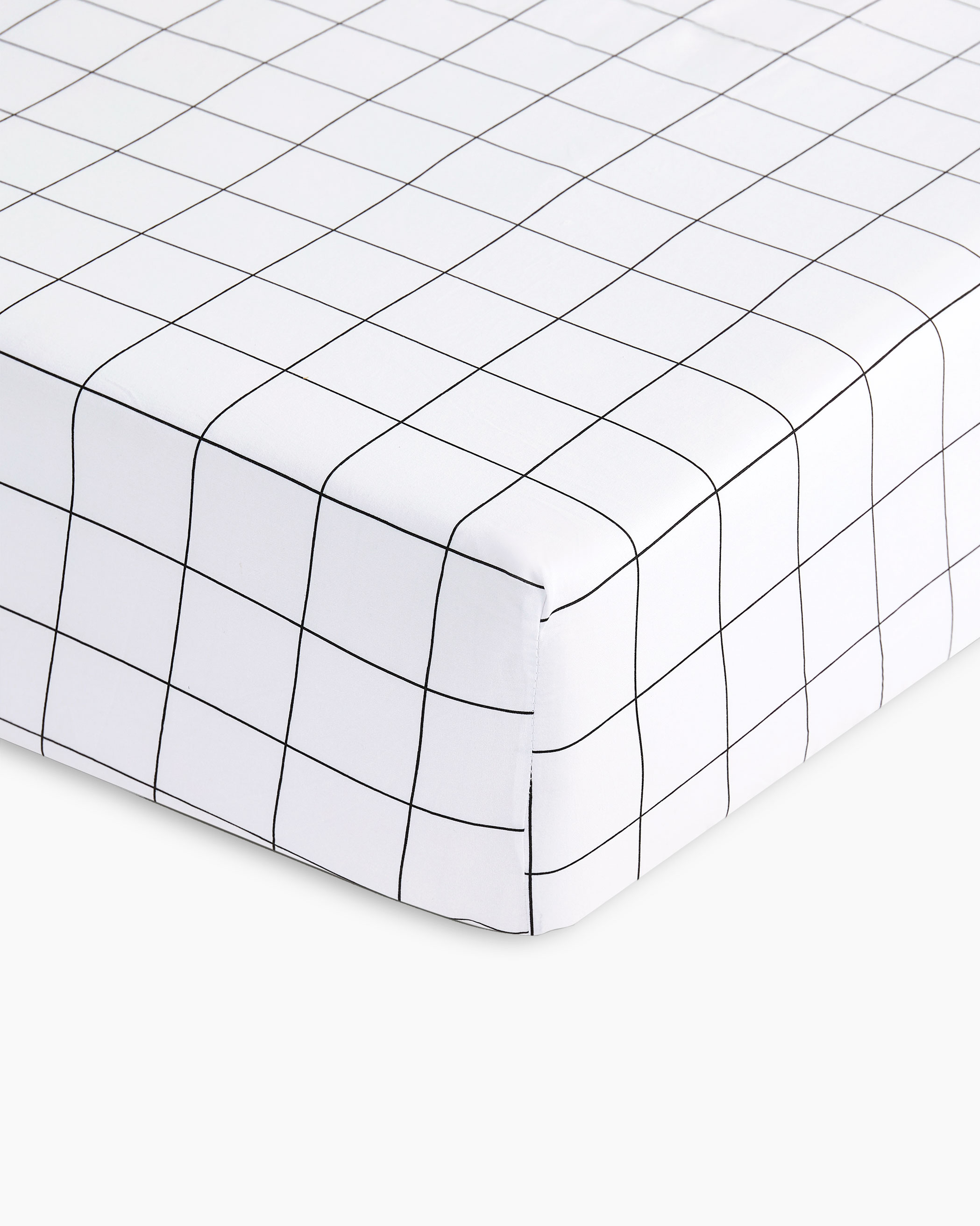 White Grid Microfiber Sheet Set