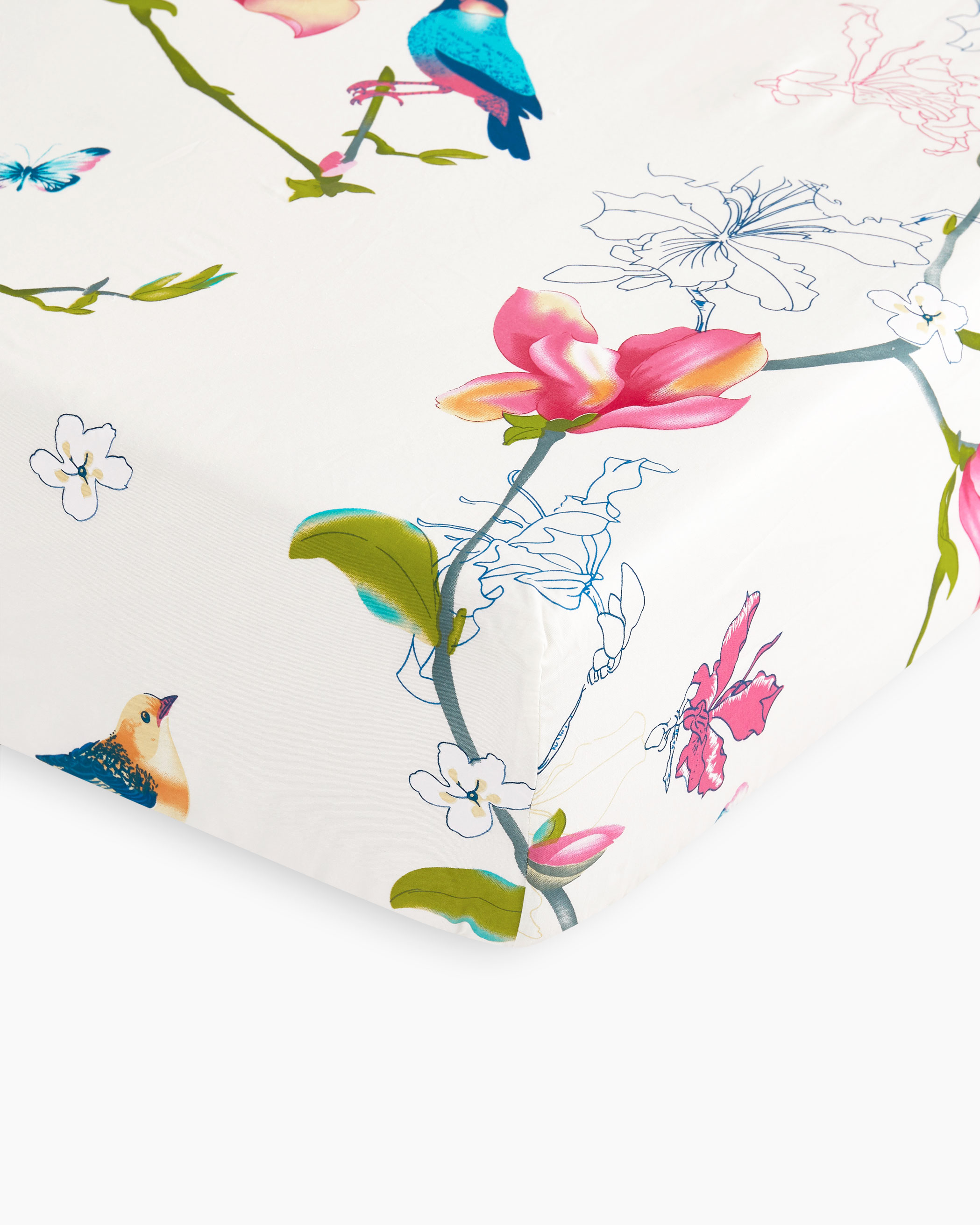 Floral Bird Cotton Sheet Set