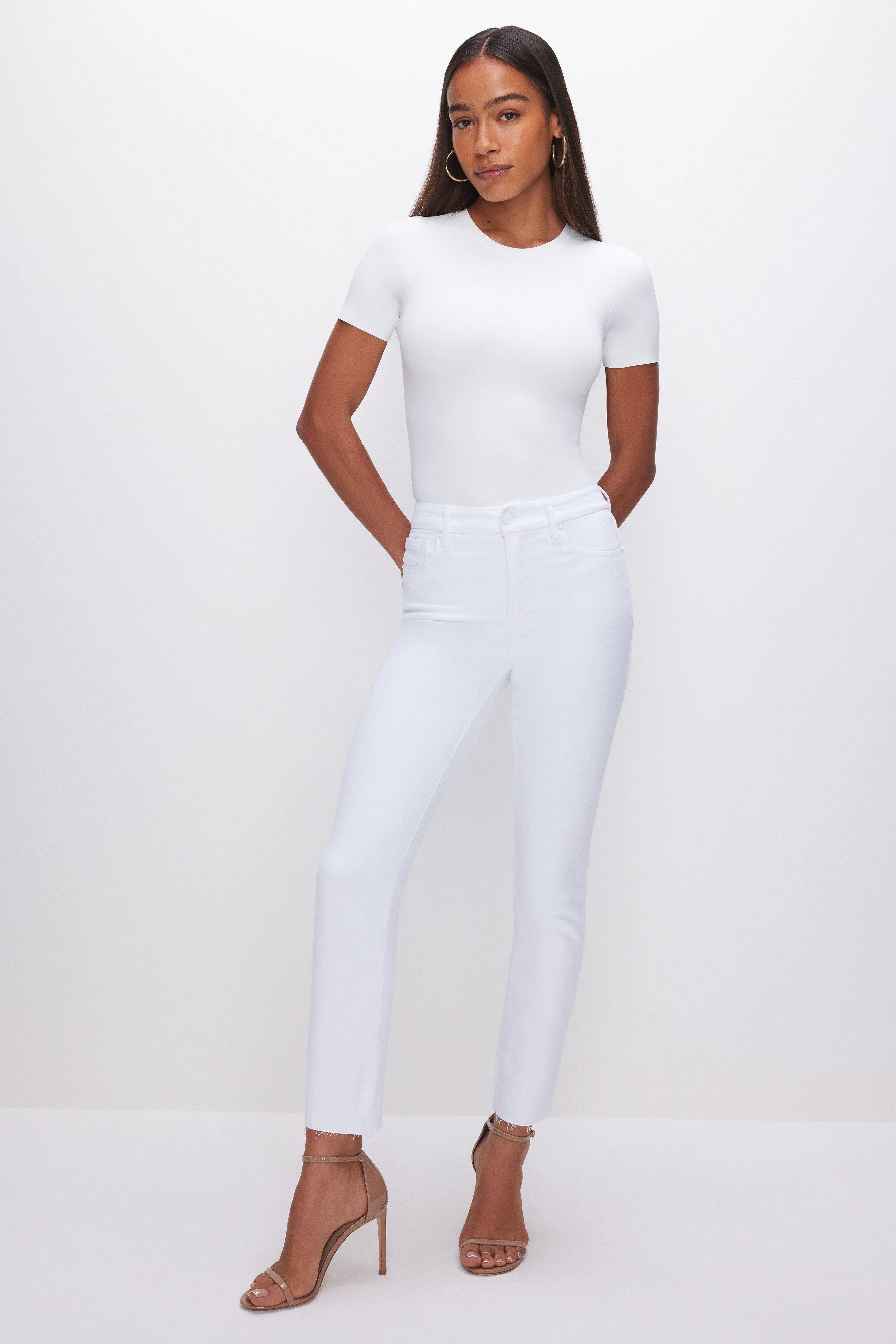 Styled with GOOD LEGS STRAIGHT JEANS | WHITE037