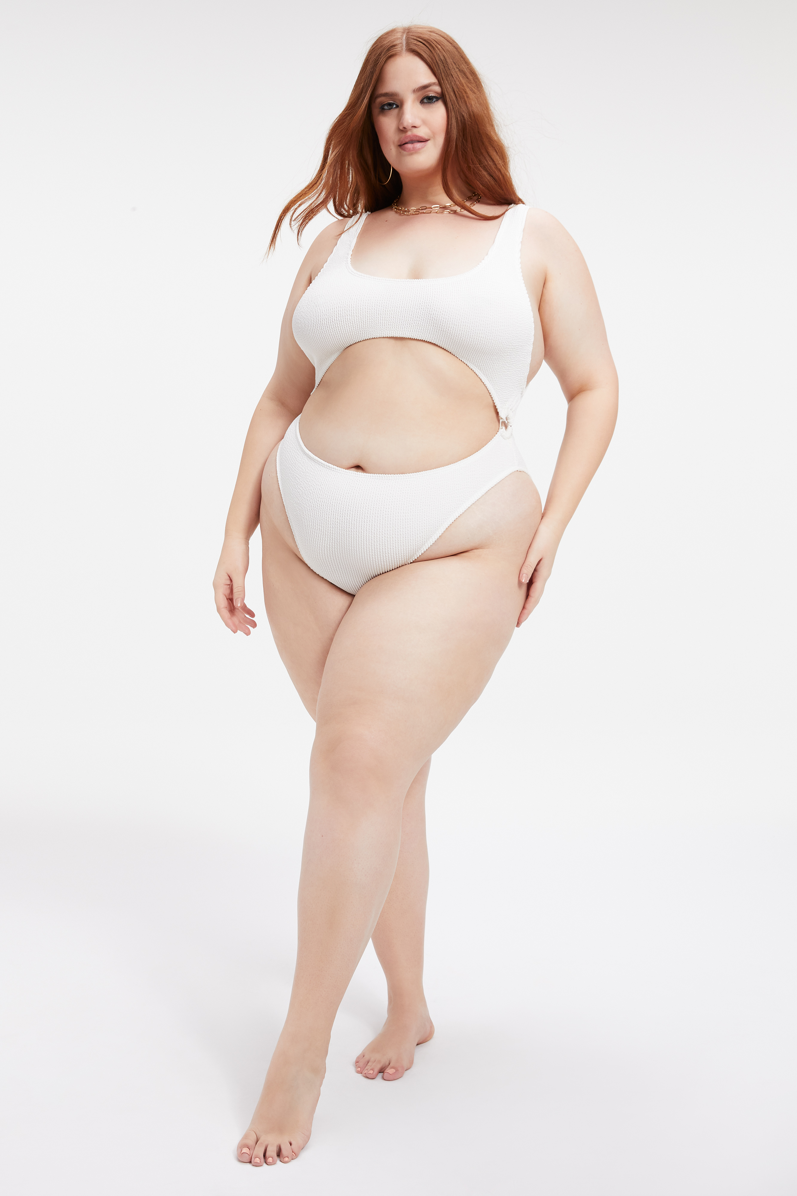 ALWAYS FITS MONOKINI ONE-PIECE in IVORY001 styled with our ALWAYS FITS MINI SKIRT in IVORY001