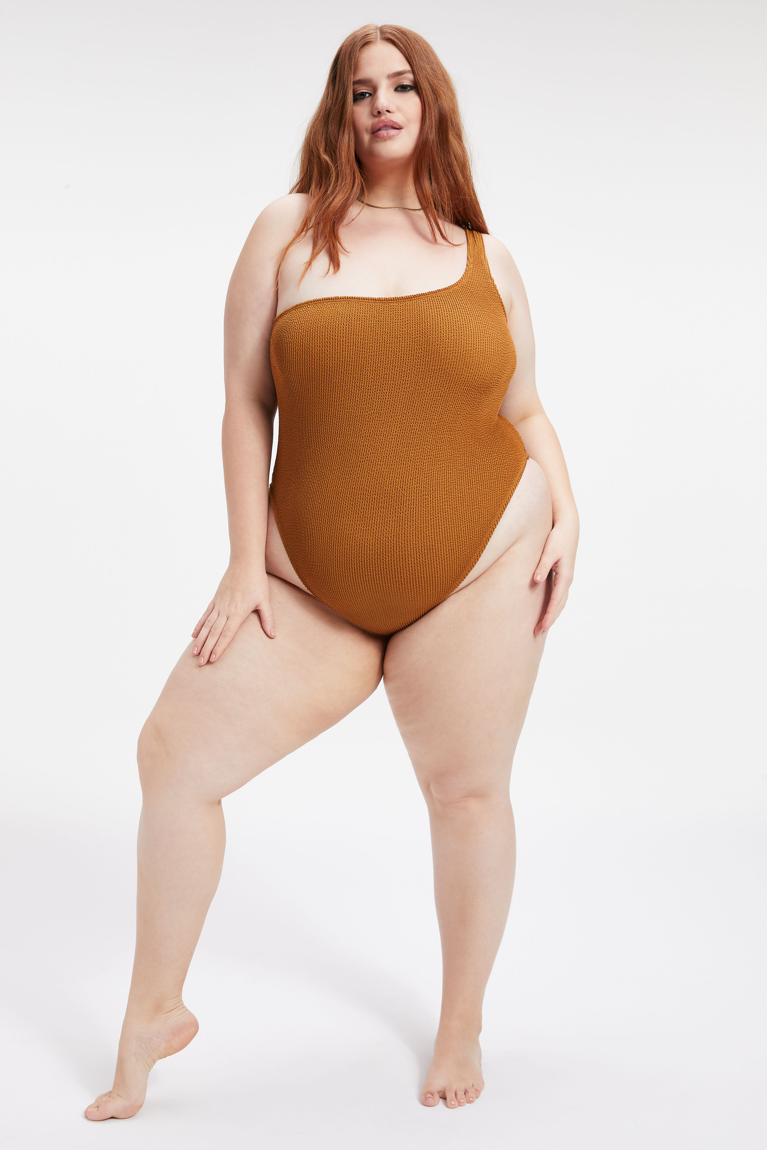 Styled With feature image for product ALWAYS FITS HOT SHOULDER ONE-PIECE | BRONZE BROWN001
