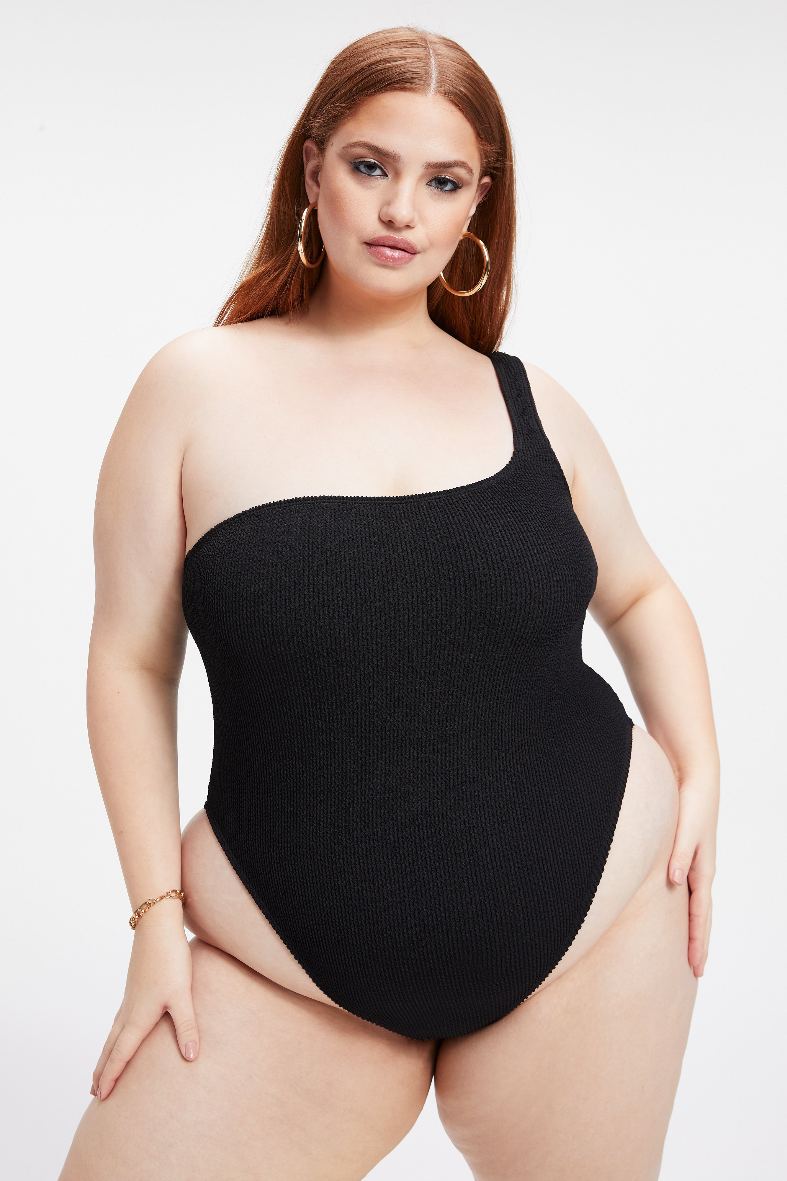ALWAYS FITS SHOULDER ONE-PIECE in BLACK001 styled with our ALWAYS FITS MINI SKIRT in BLACK001
