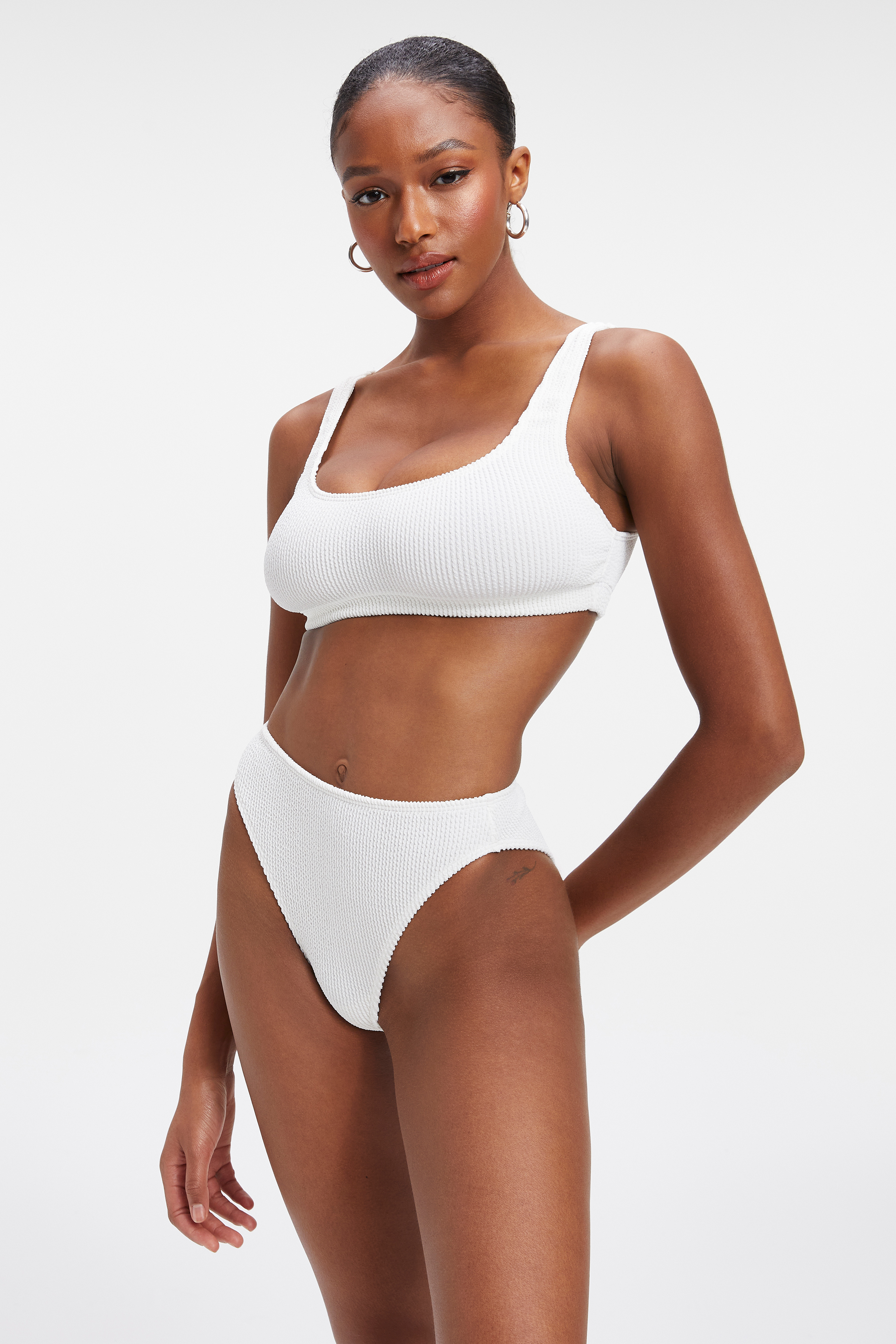 ALWAYS FITS SCOOP TOP in IVORY001 styled with our or ALWAYS FITS MINI SKIRT in IVORY001