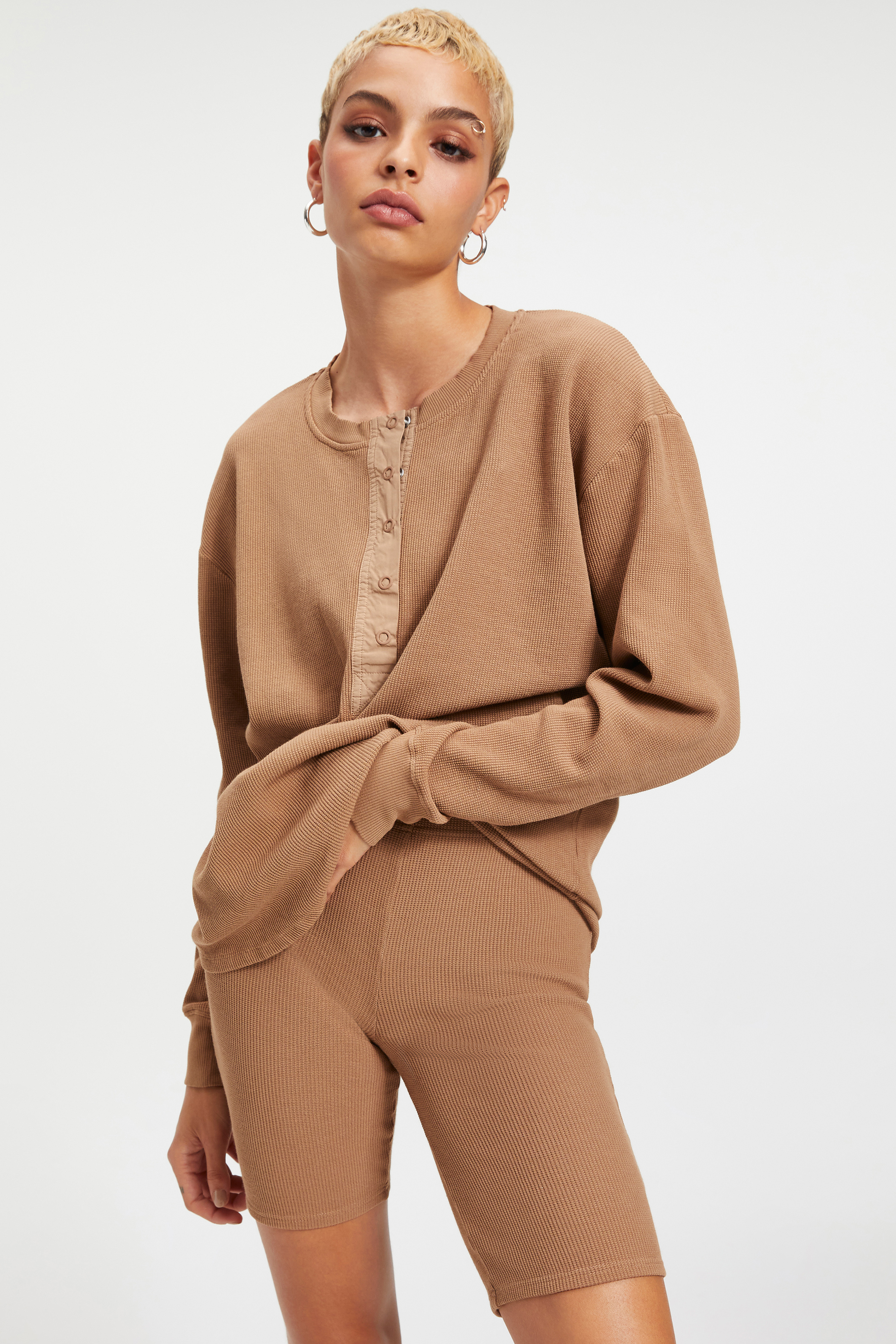 Styled With feature image for product THERMAL BOYFRIEND HENLEY | PUTTY001