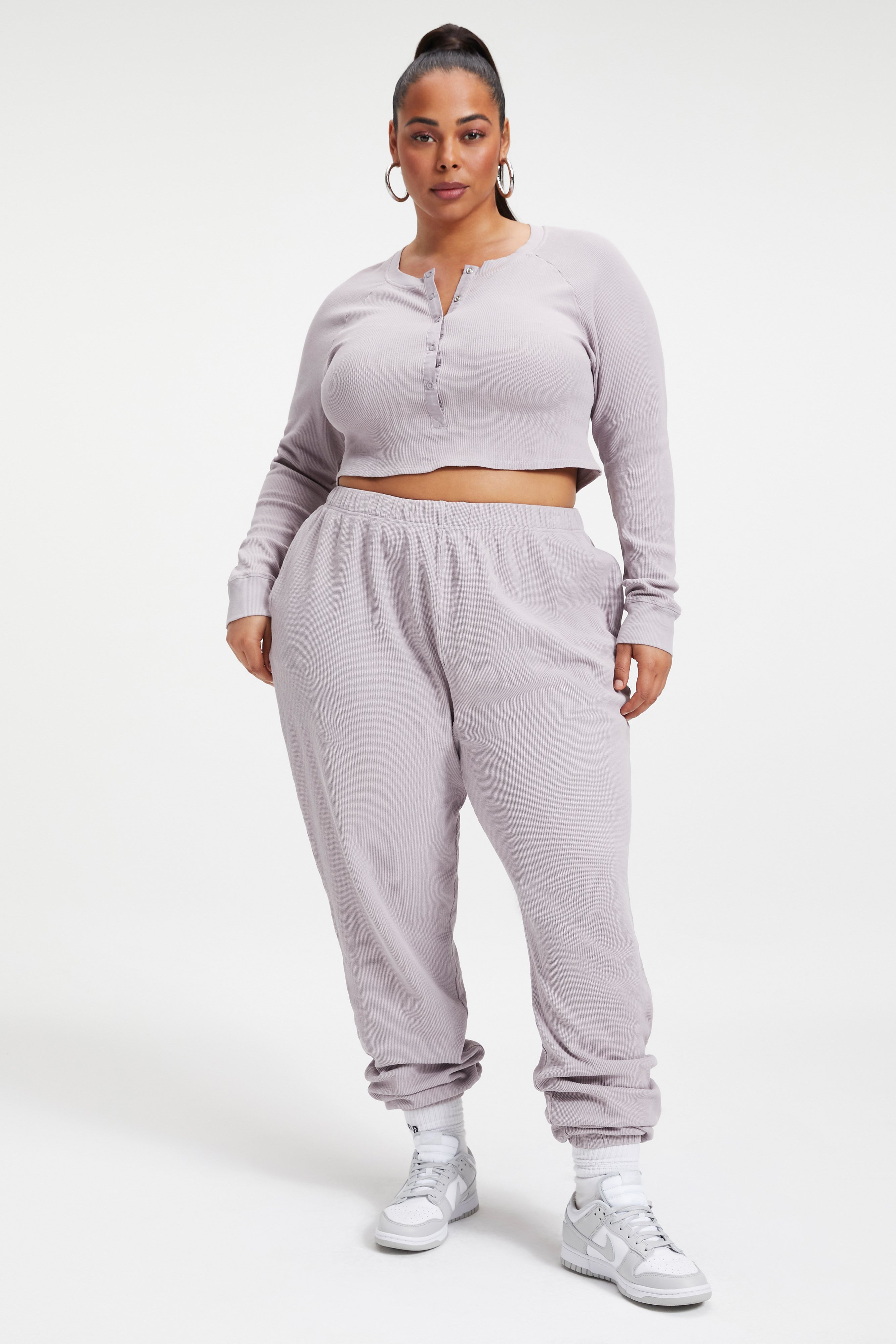 Styled With feature image for product THERMAL FITTED HENLEY | LILAC MIST001