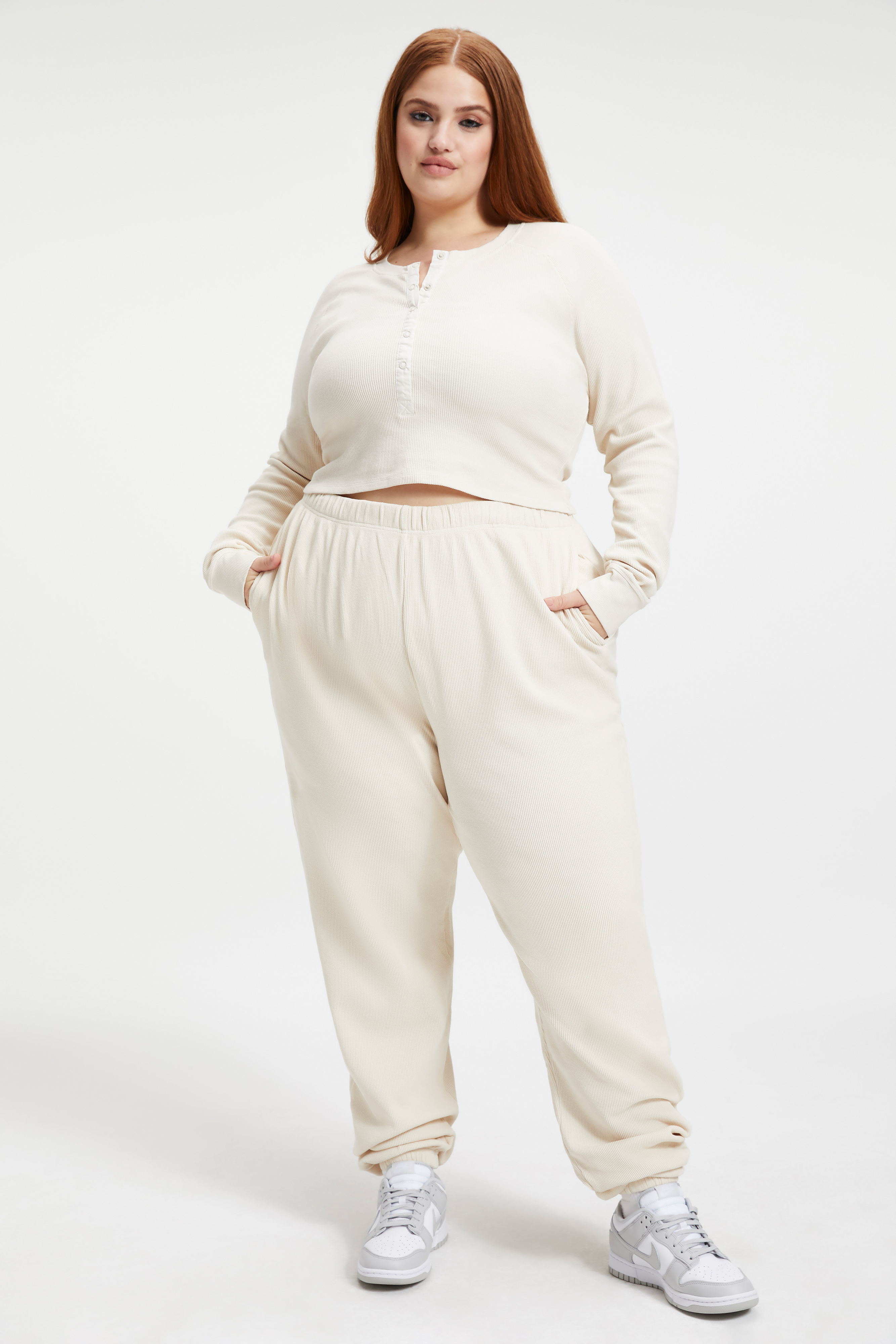 Styled With feature image for product THERMAL BOYFRIEND SWEATPANT | BONE001