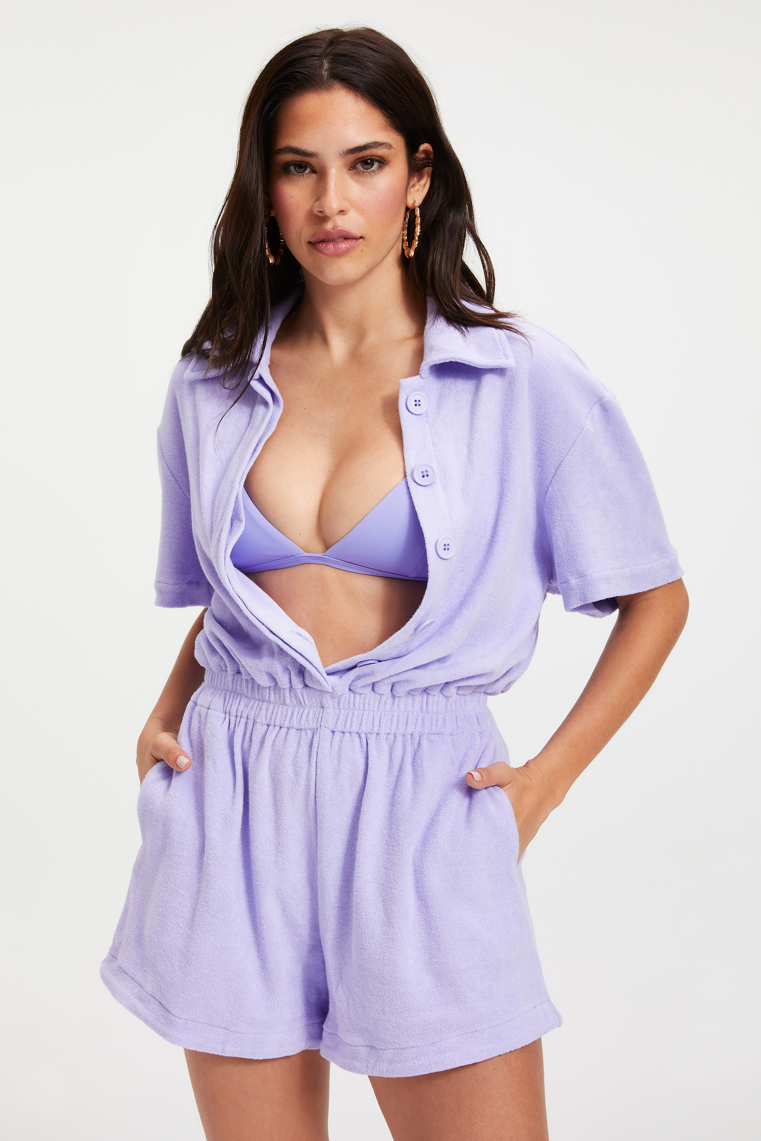 Styled With feature image for product TERRY ROMPER | ICED IRIS001