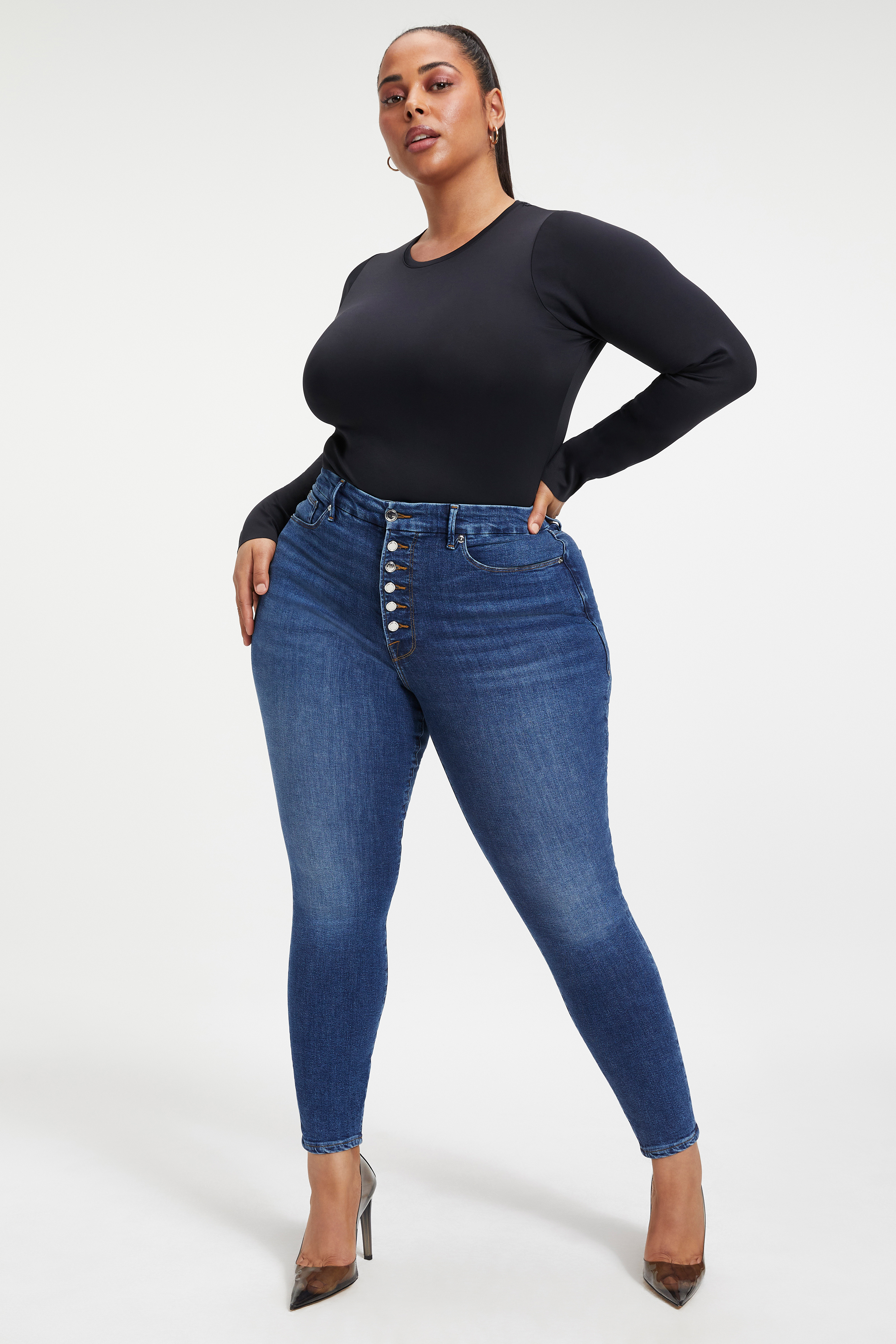 Styled With feature image for product GOOD WAIST EXPOSED BUTTON | INDIGO015